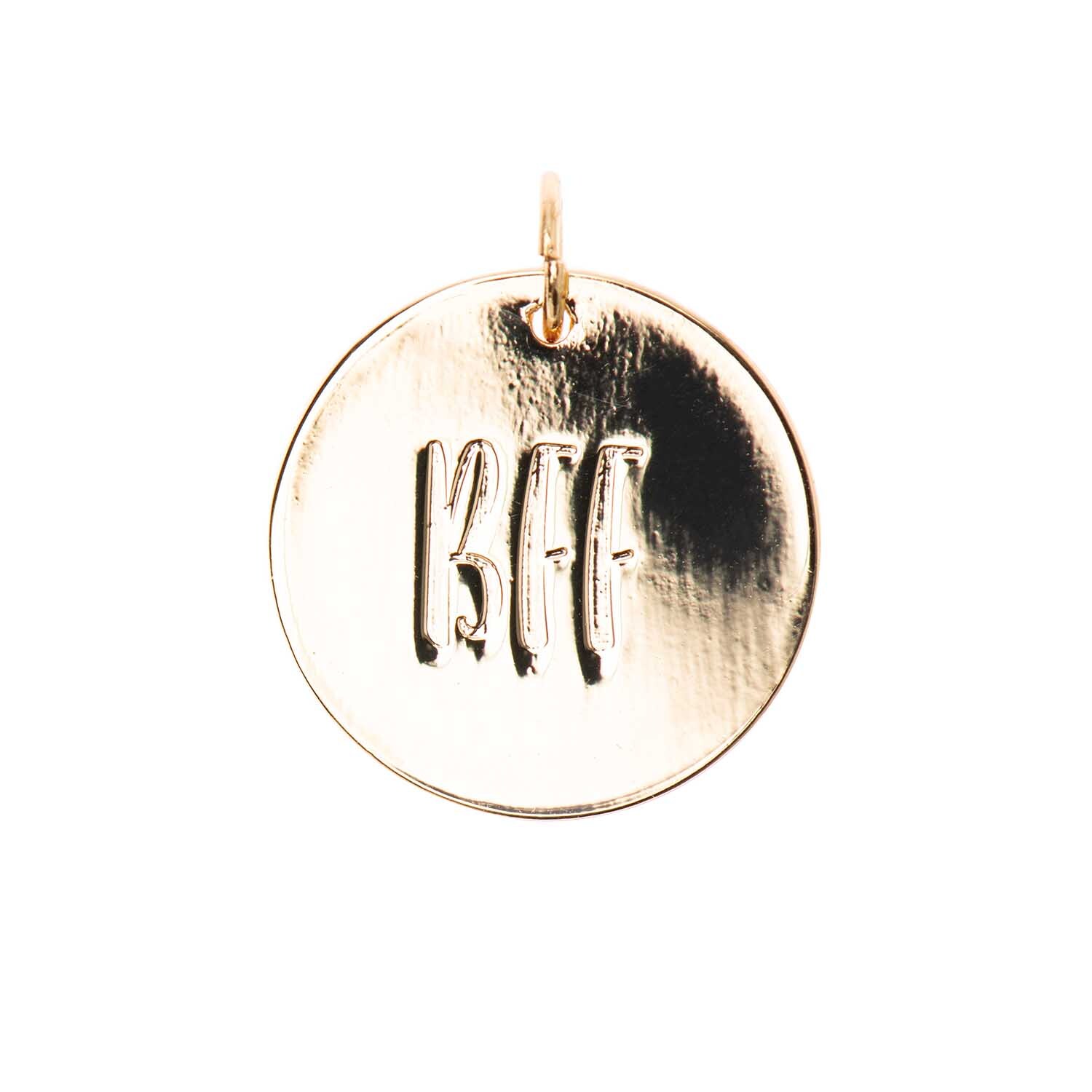 Mix it Up - Schmuckanhänger in Gold mit BFF-Gravur von Rico Design, ideal für Freundschaftsgeschenke.