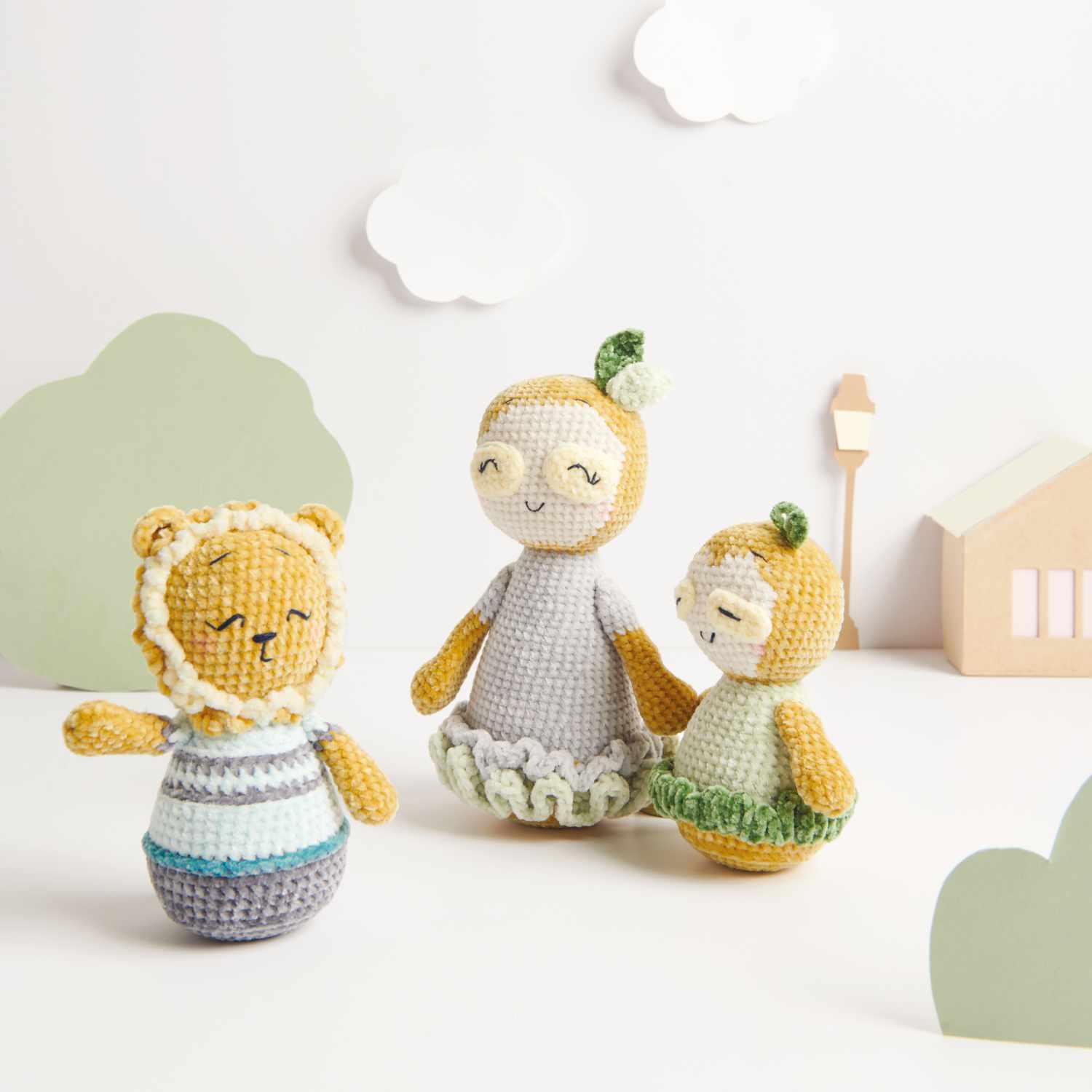 Häkelset Faultiermama und Samy aus Ricorumi Mini Me von Rico Design