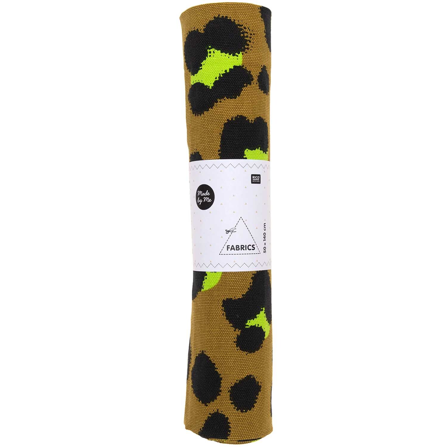 Stoffabschnitt Canvas Acid Leo karamell 50x140cm von Rico Design
