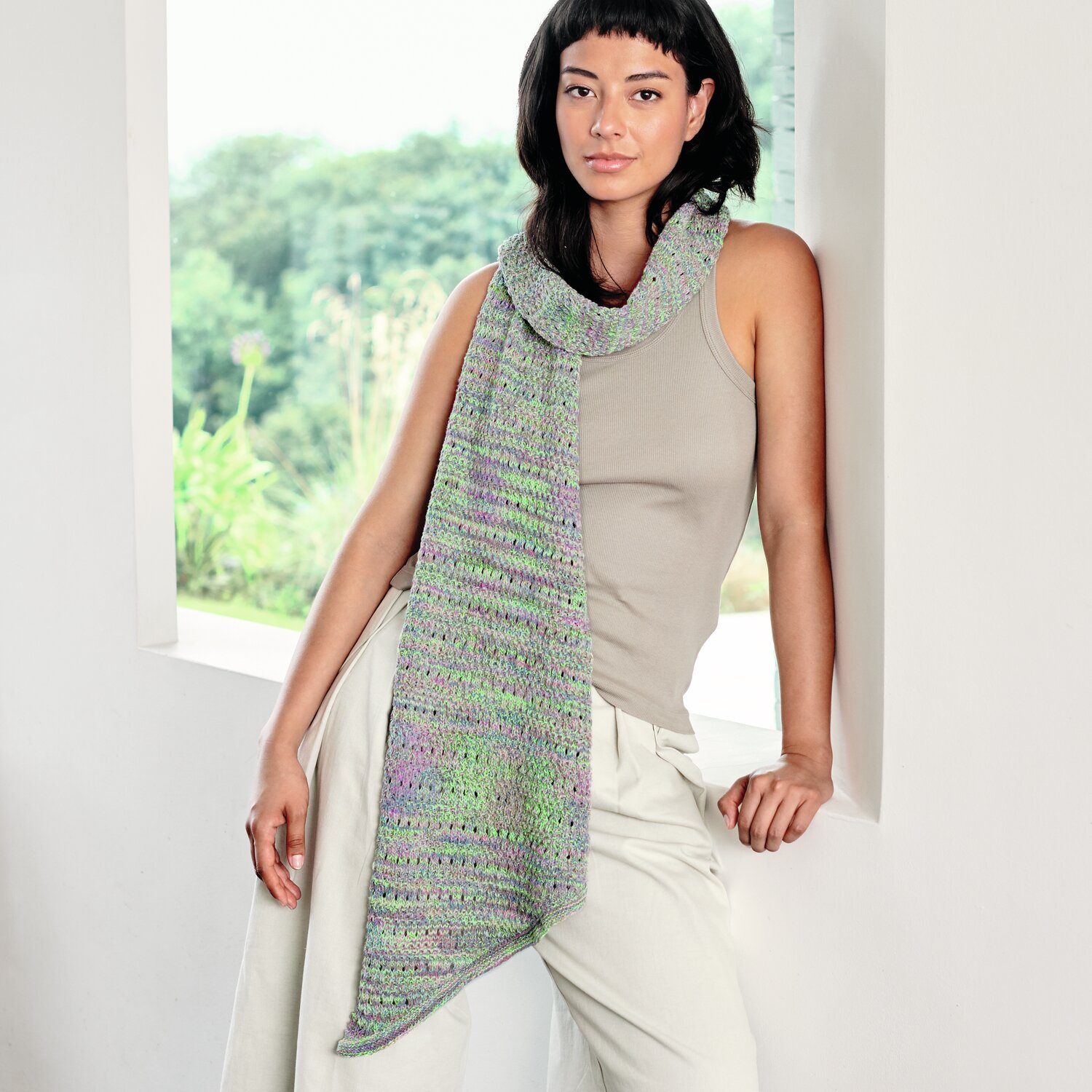 Strickset Dreieckstuch Modell 17 aus Lovewool No. 20 von Rico Design