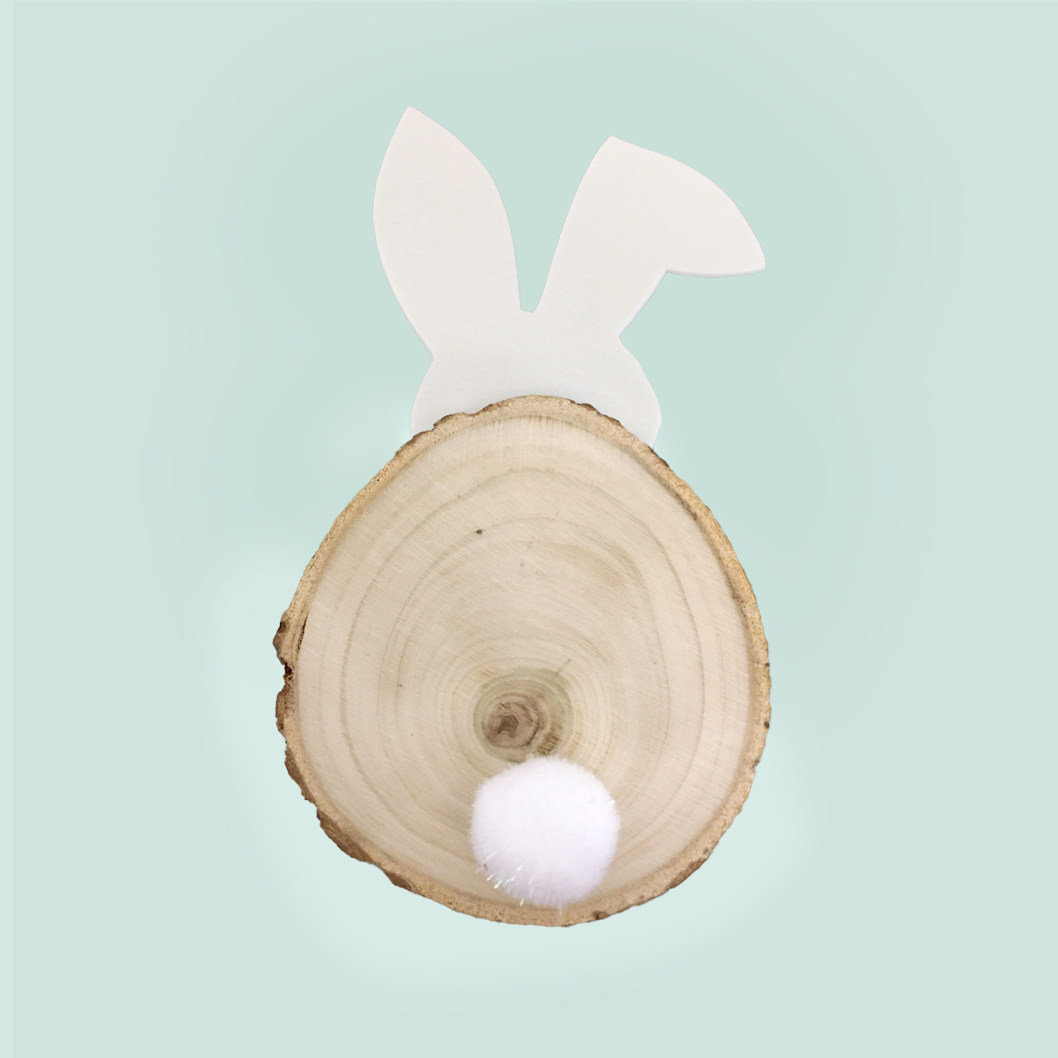 Bastelanleitung Osterhase mit Holzscheibe von Rico Design