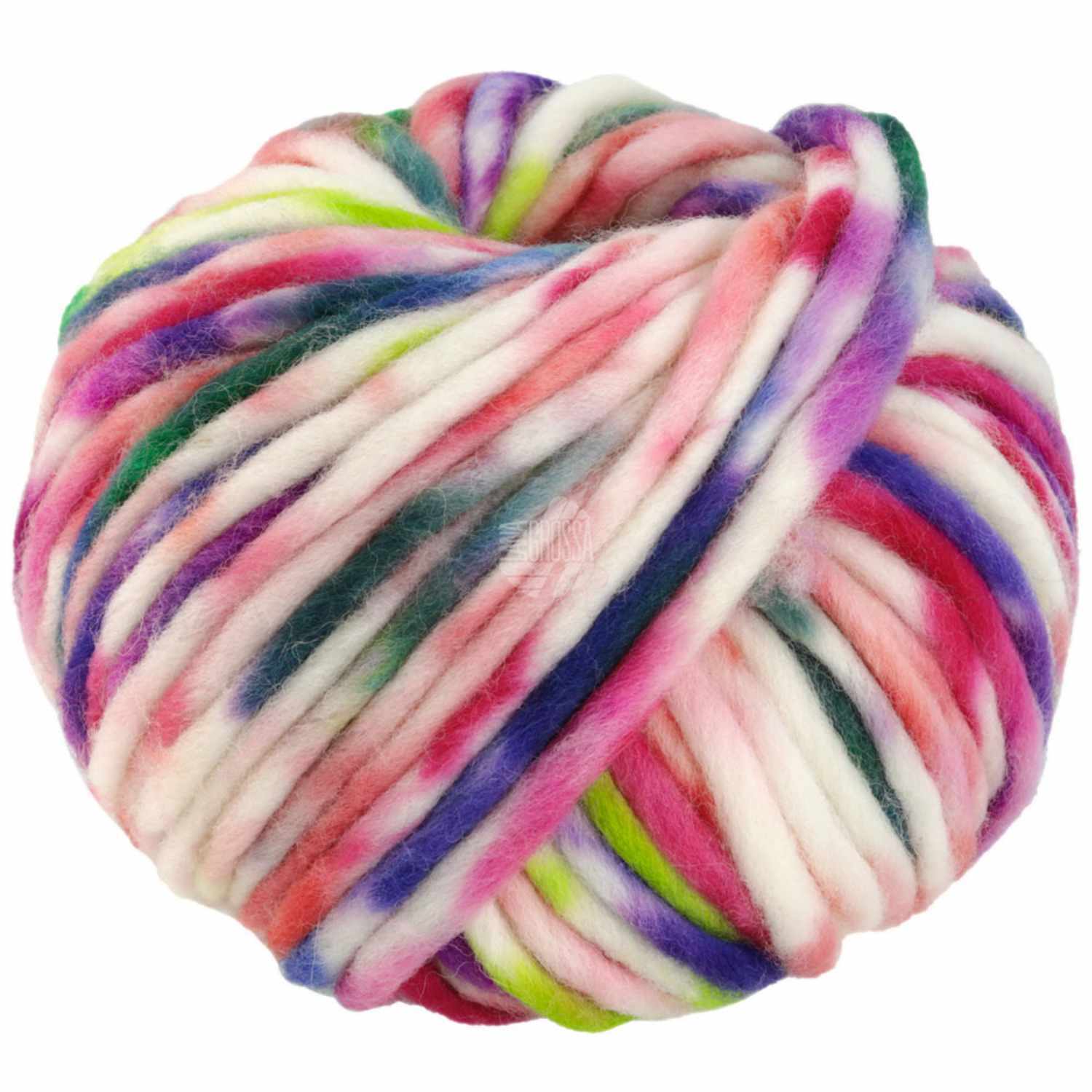 Confetti: Bunte Wolle von Lana Grossa in lebhaften Farben, ideal für kreative Strickprojekte.