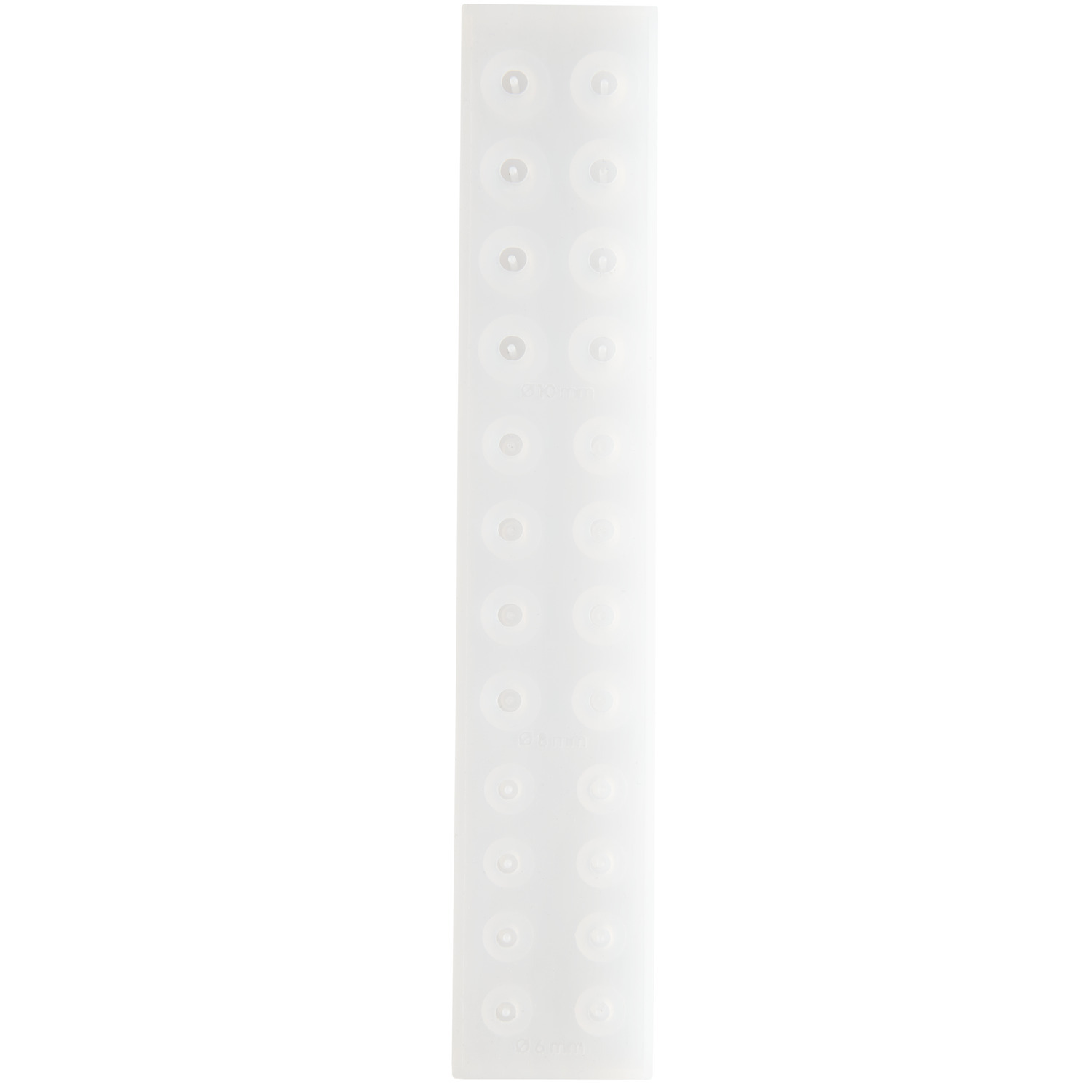Silikon Gießform Perlen rund von Rico Design, transparent, ideal für DIY-Schmuckherstellung.