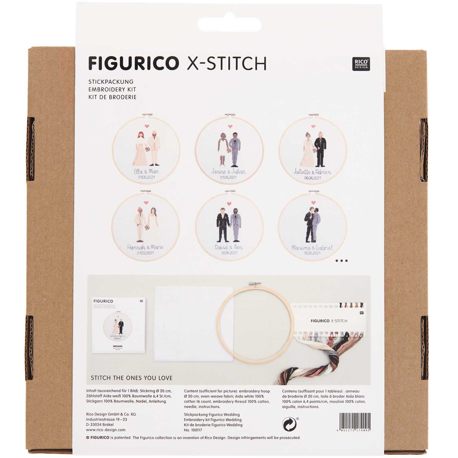 Figurico Stickpackung Wedding Ø 20cm von Rico Design