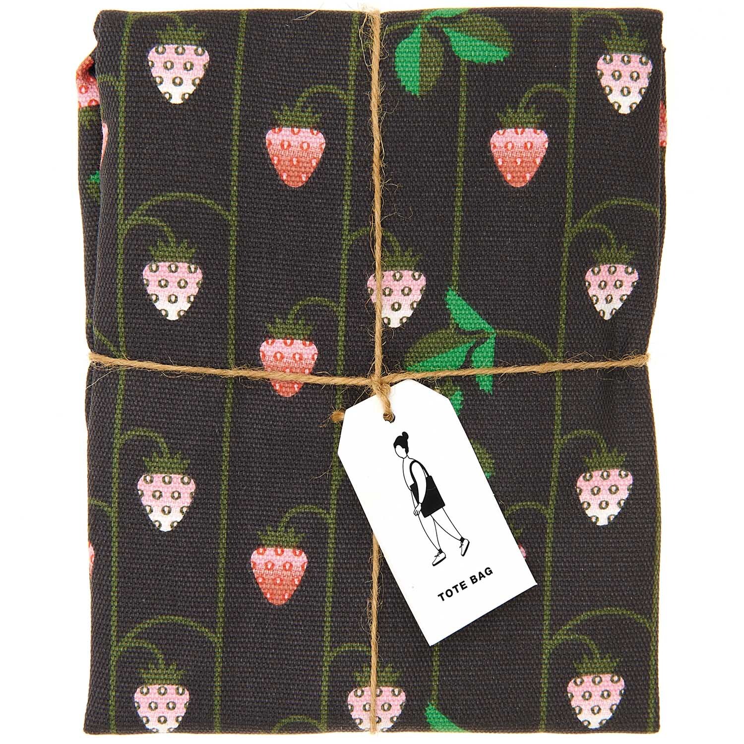 Canvas-Shopper Erdbeeren blau von Rico Design