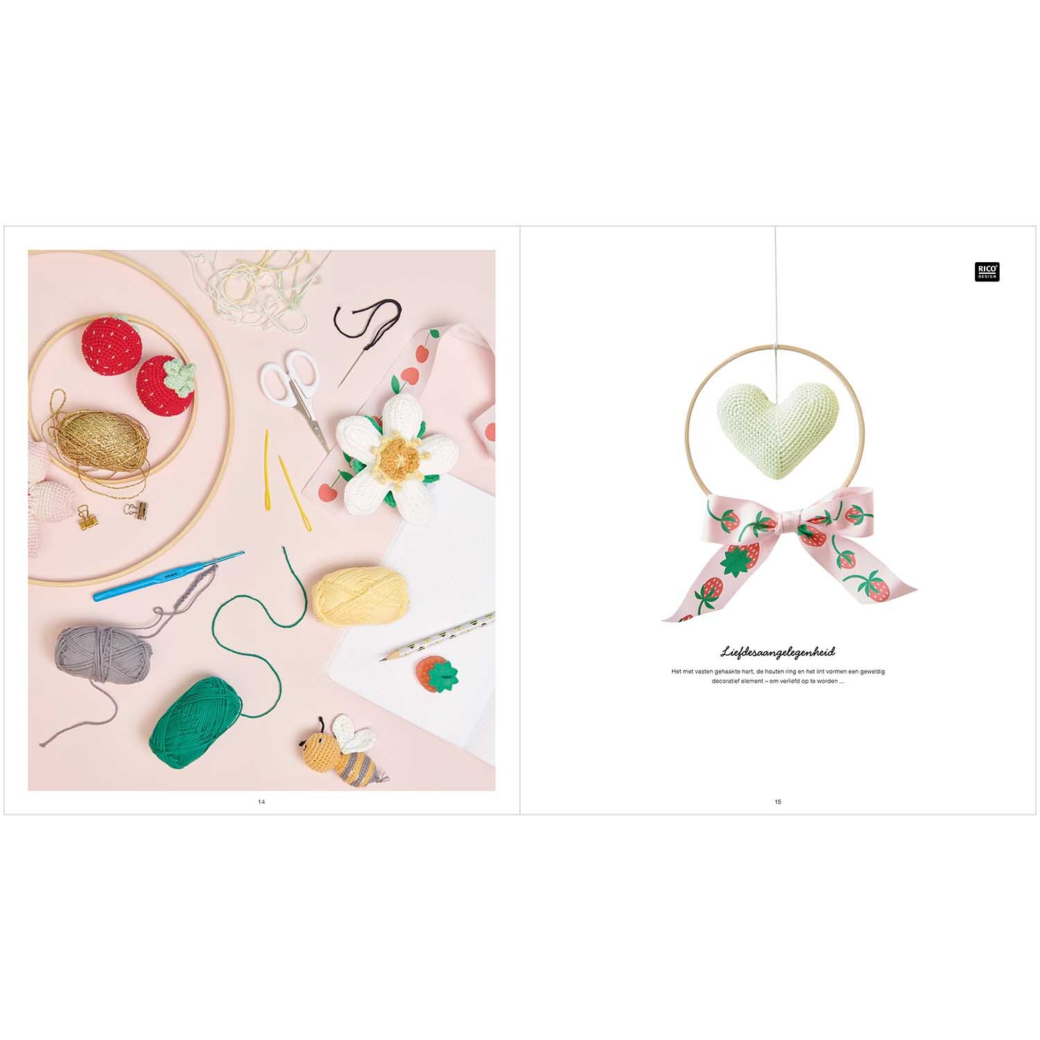 Ricorumi Just Bees + Fruits + Flowers niederländisch: Kreatives Set mit Garnen, Häkelnadeln und Anleitungen von Rico Design für bunte DIY-Projekte.