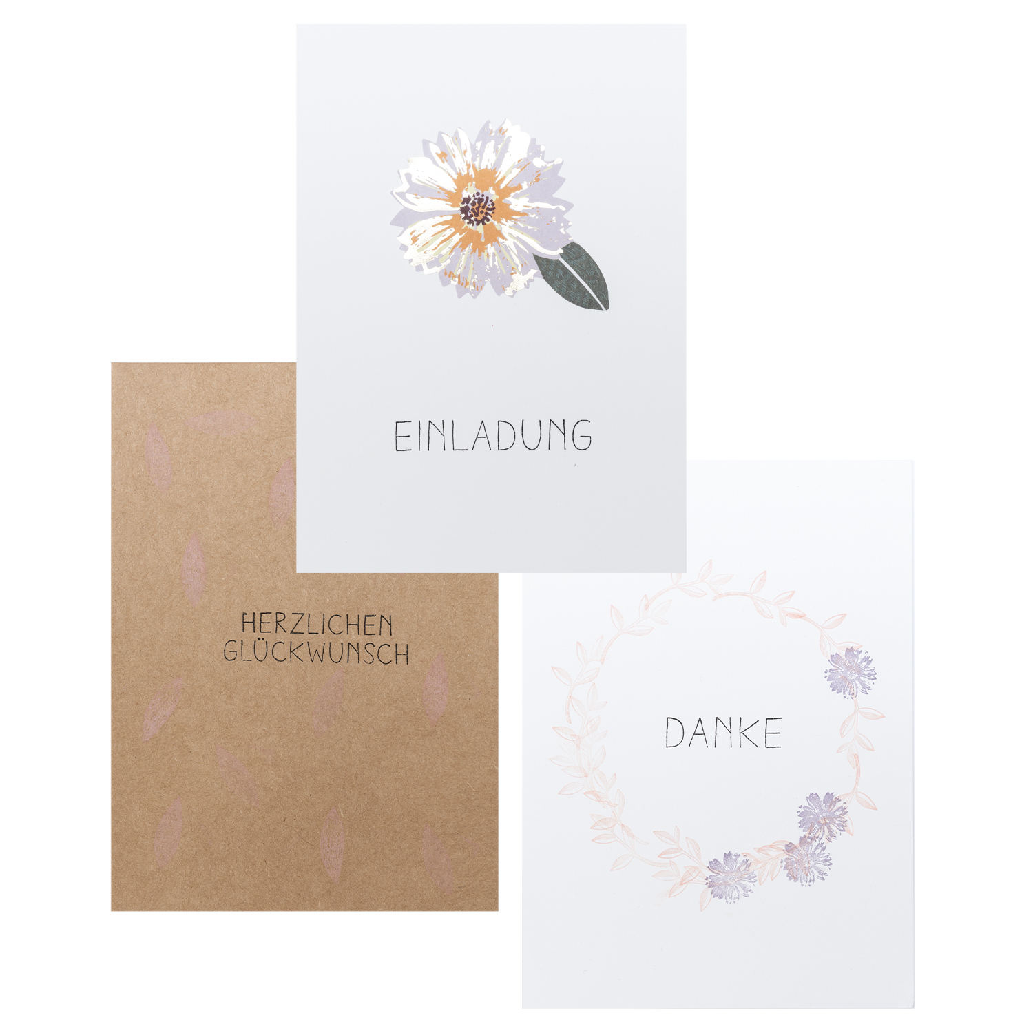 Anleitung Grußkarten mit floralen Motiven gestalten von Rico Design