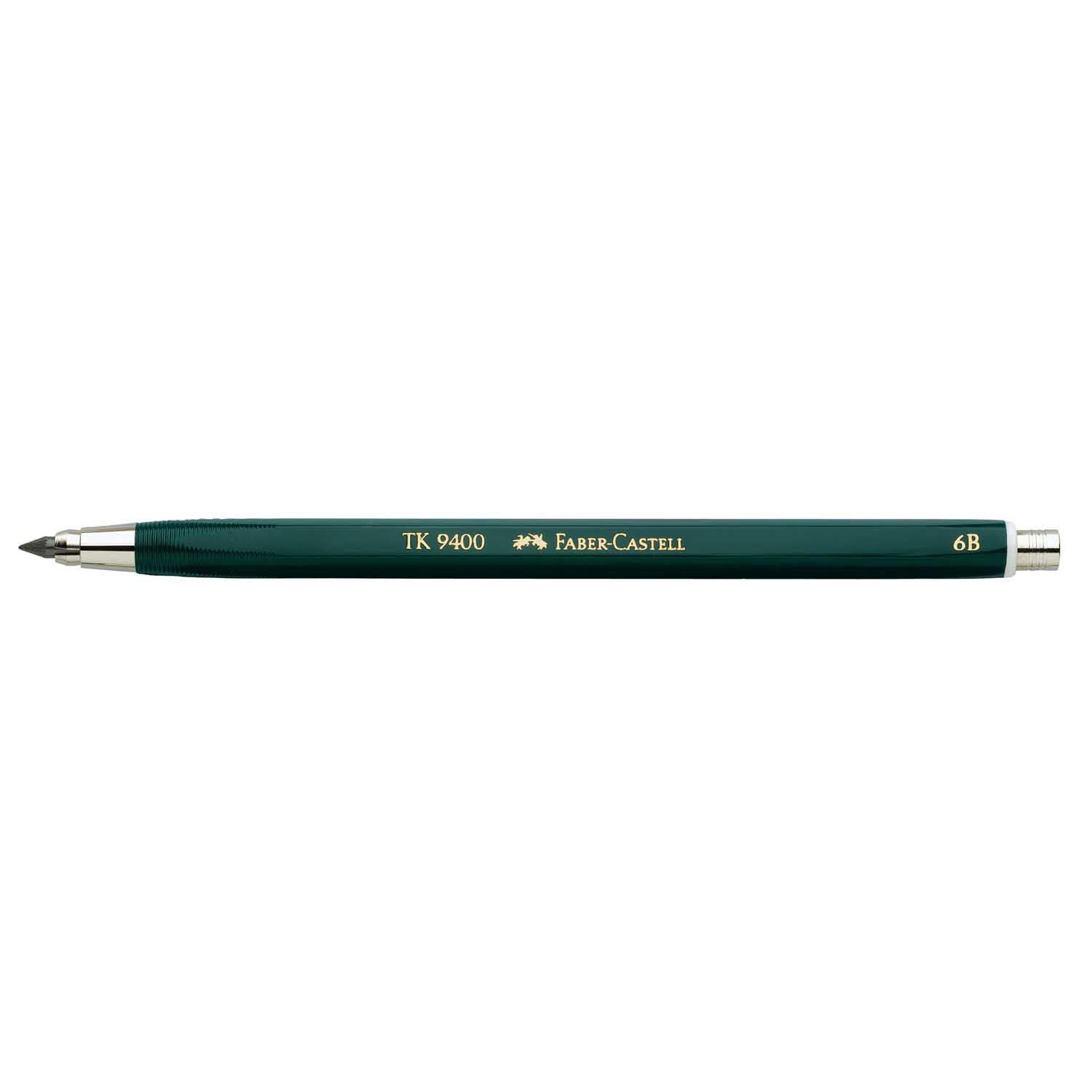 TK-Fallminenstift 9400 3,15mm 6B in elegantem Grün, schlankes Design, ideal für präzises Zeichnen.