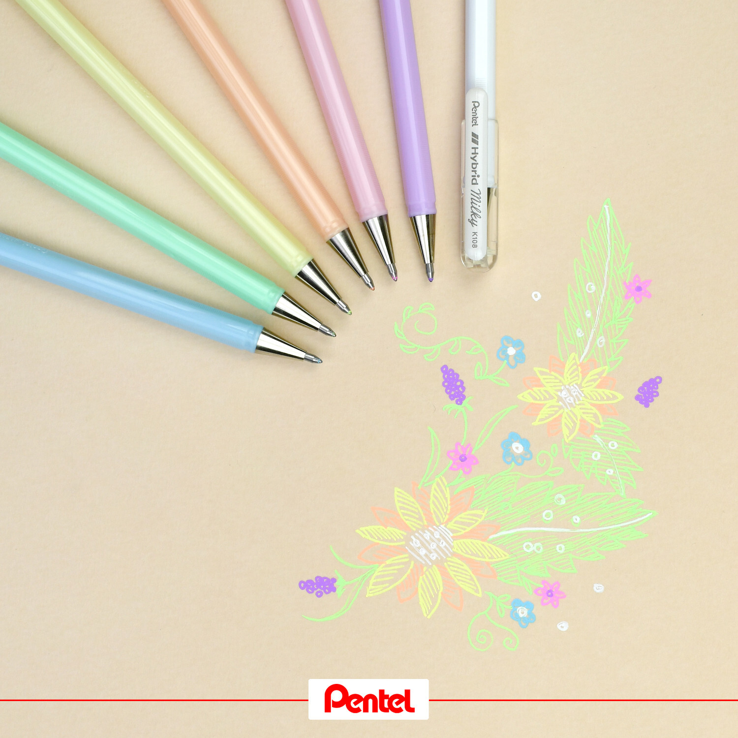 Gelstift Hybrid 0,4mm Farbe Weiß von Pentel Bürobedarf