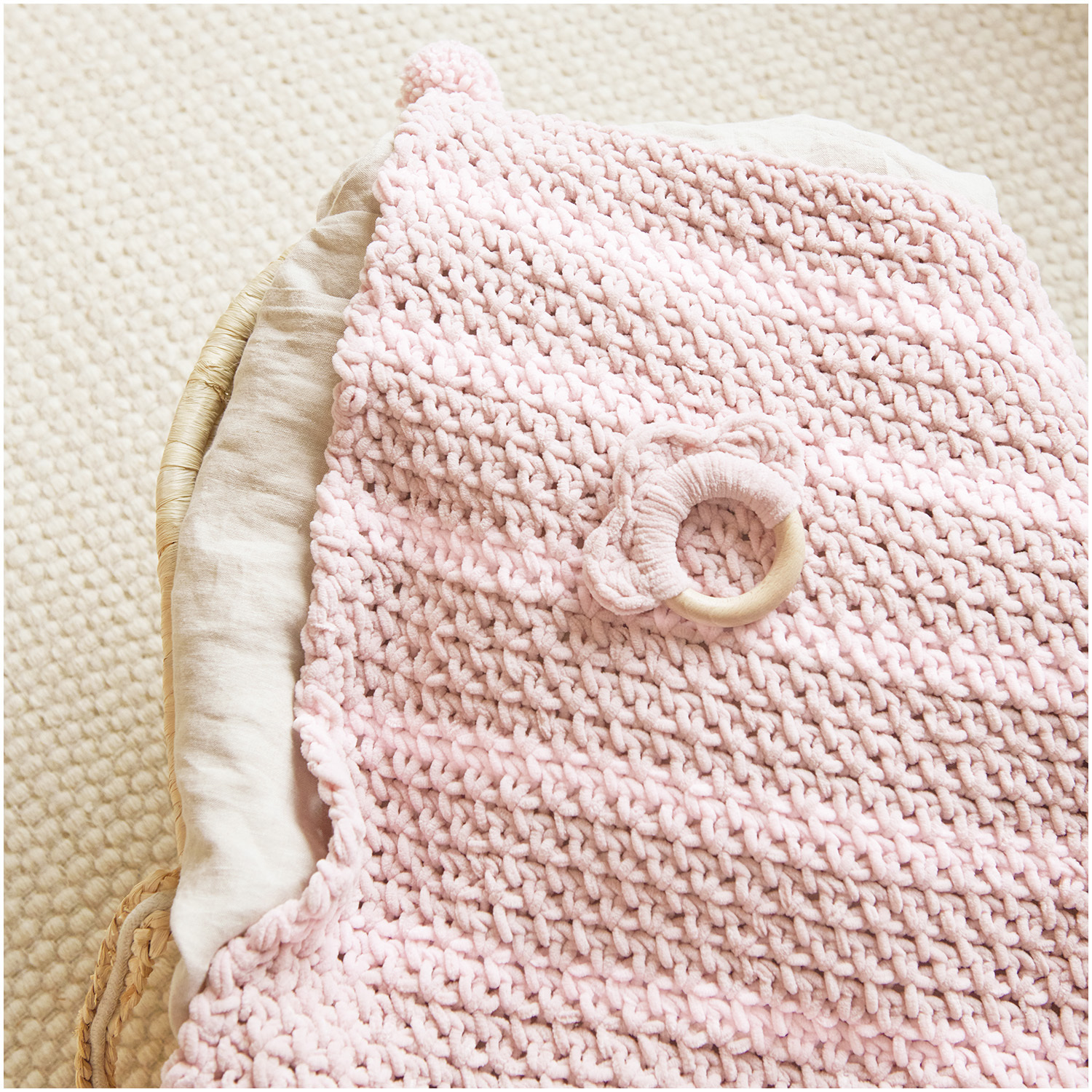 Häkelset Decke Modell 04 aus Baby Chenillove von Rico Design