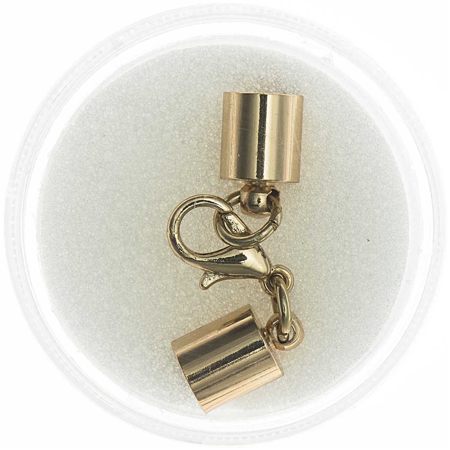 Karabiner mit Endkappen gold 7mm von Rico Design