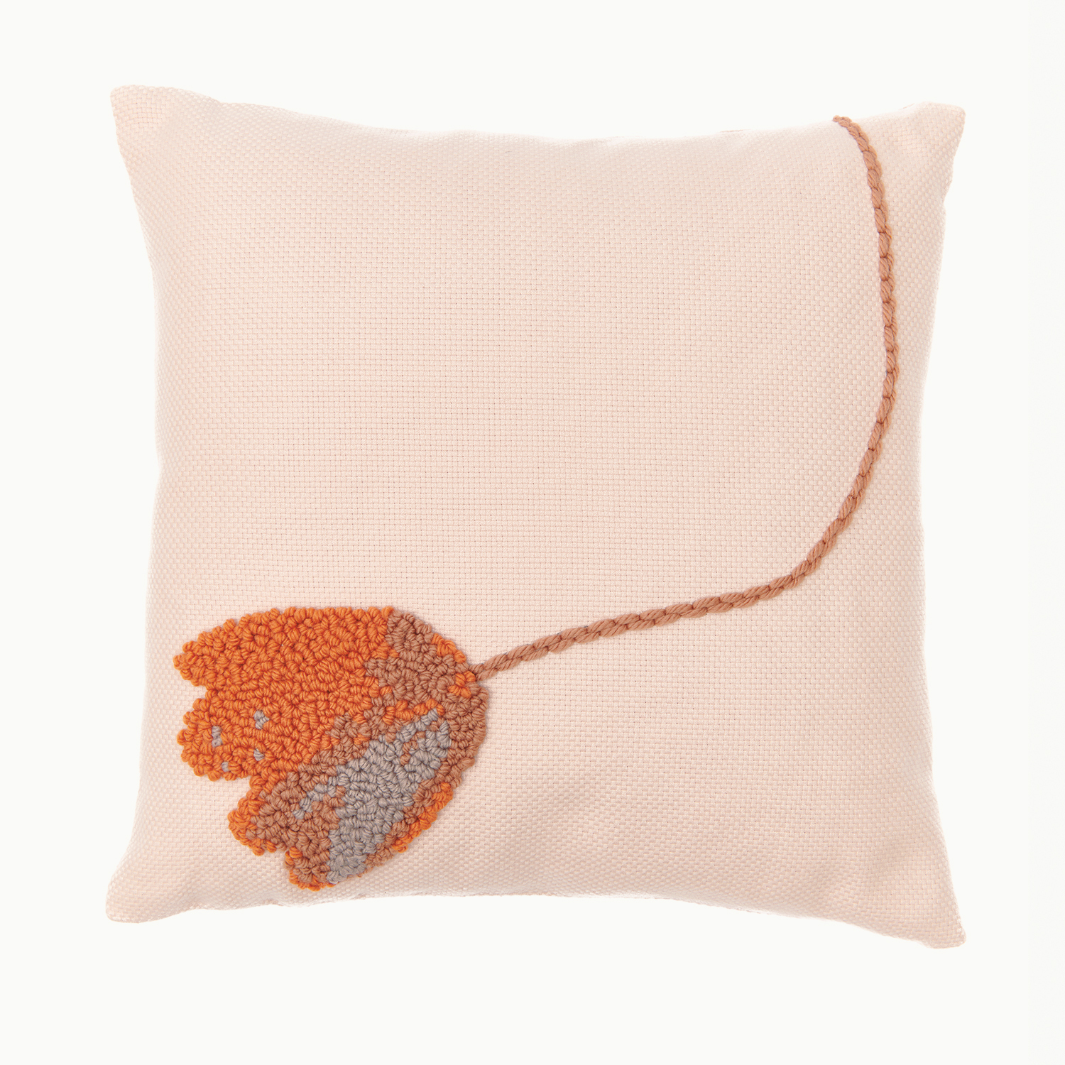 Punch Needle Anleitung Kissen mit Blumenmotiv von Rico Design