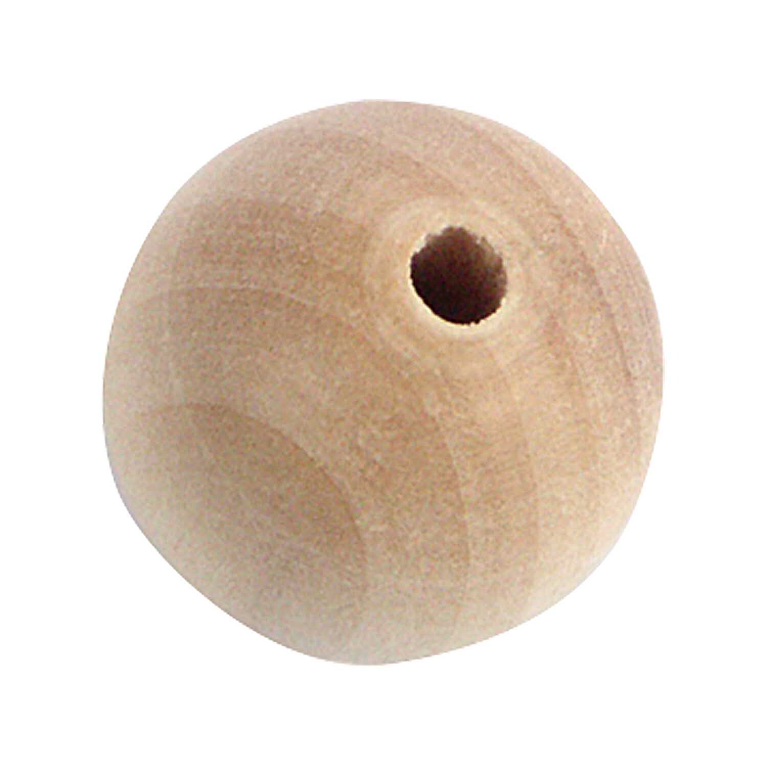 Holzkugel halbgebohrt von Rico Design aus hellem Holz, ideal für kreative Bastelprojekte.