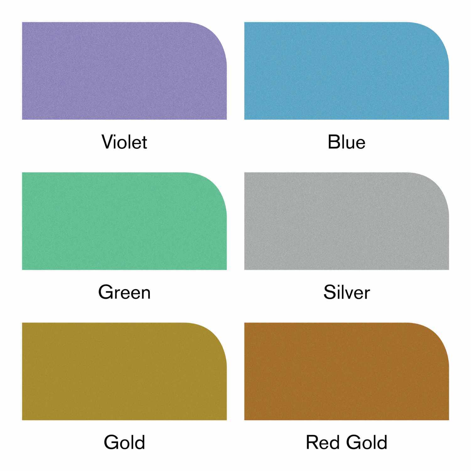 Promarker Aquarellmarker Metallic 6 Stück von Winsor & Newton in den Farben Violett, Blau, Grün, Silber, Gold und Rotgold.