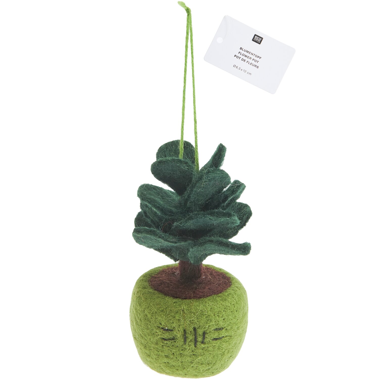 Filz Blumentopf Grün Ø6,5x12cm von Rico Design