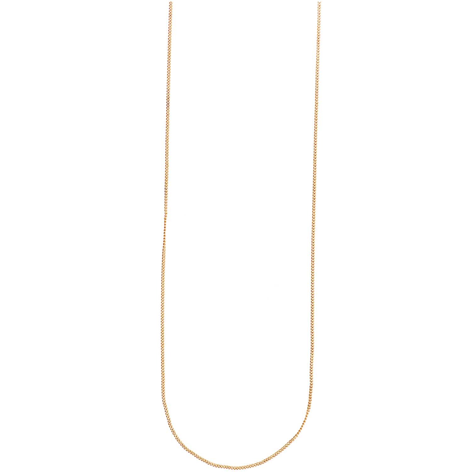 Mix it Up - Jewellery Gliederkette, 65cm lang, von Rico Design. Feine goldene Kette auf weißem Hintergrund.