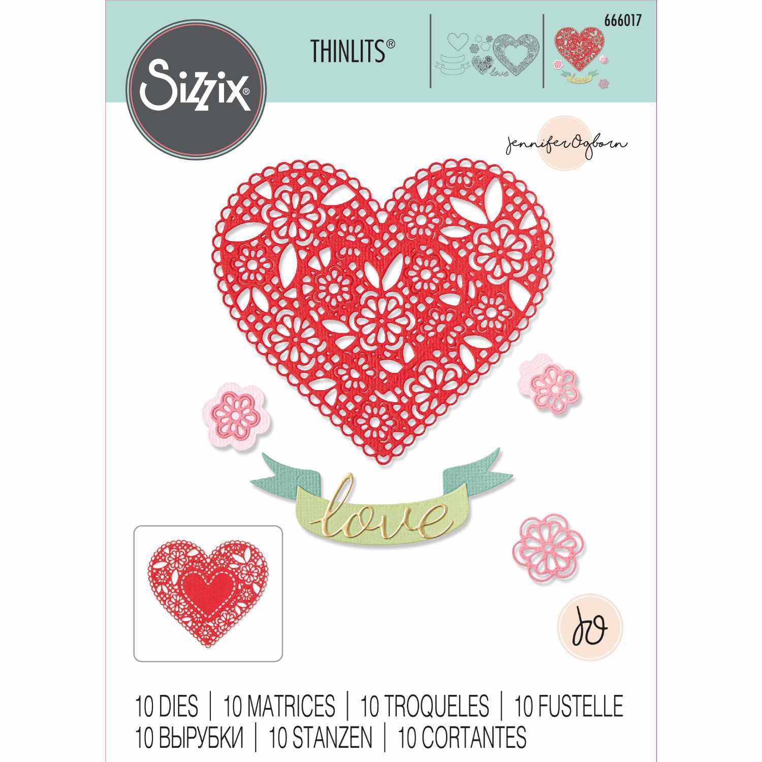 Thinlits Die Set Doily Heart by Jennifer Ogborn von idee. Creativmarkt