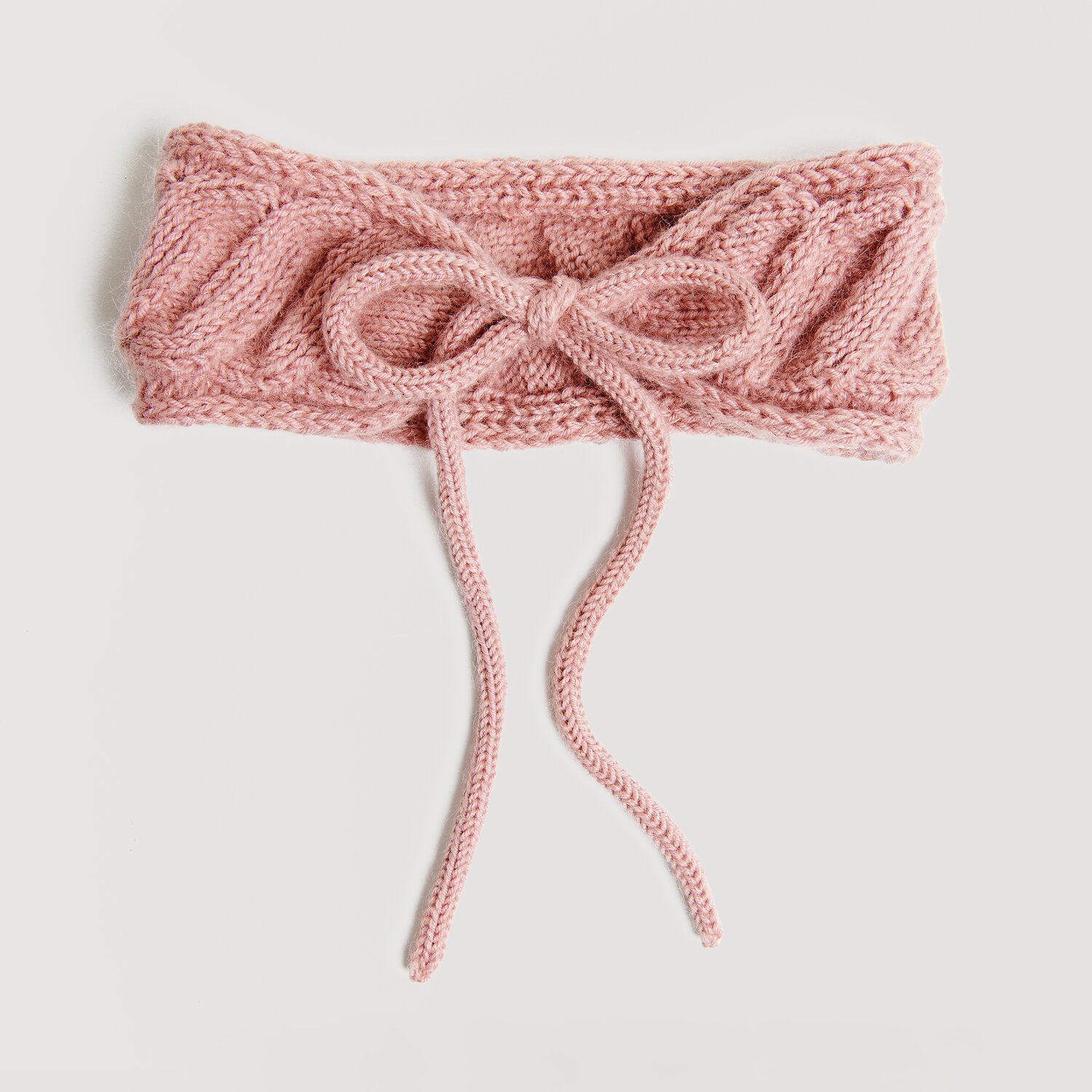 Gestricktes Stirnband  in Pink