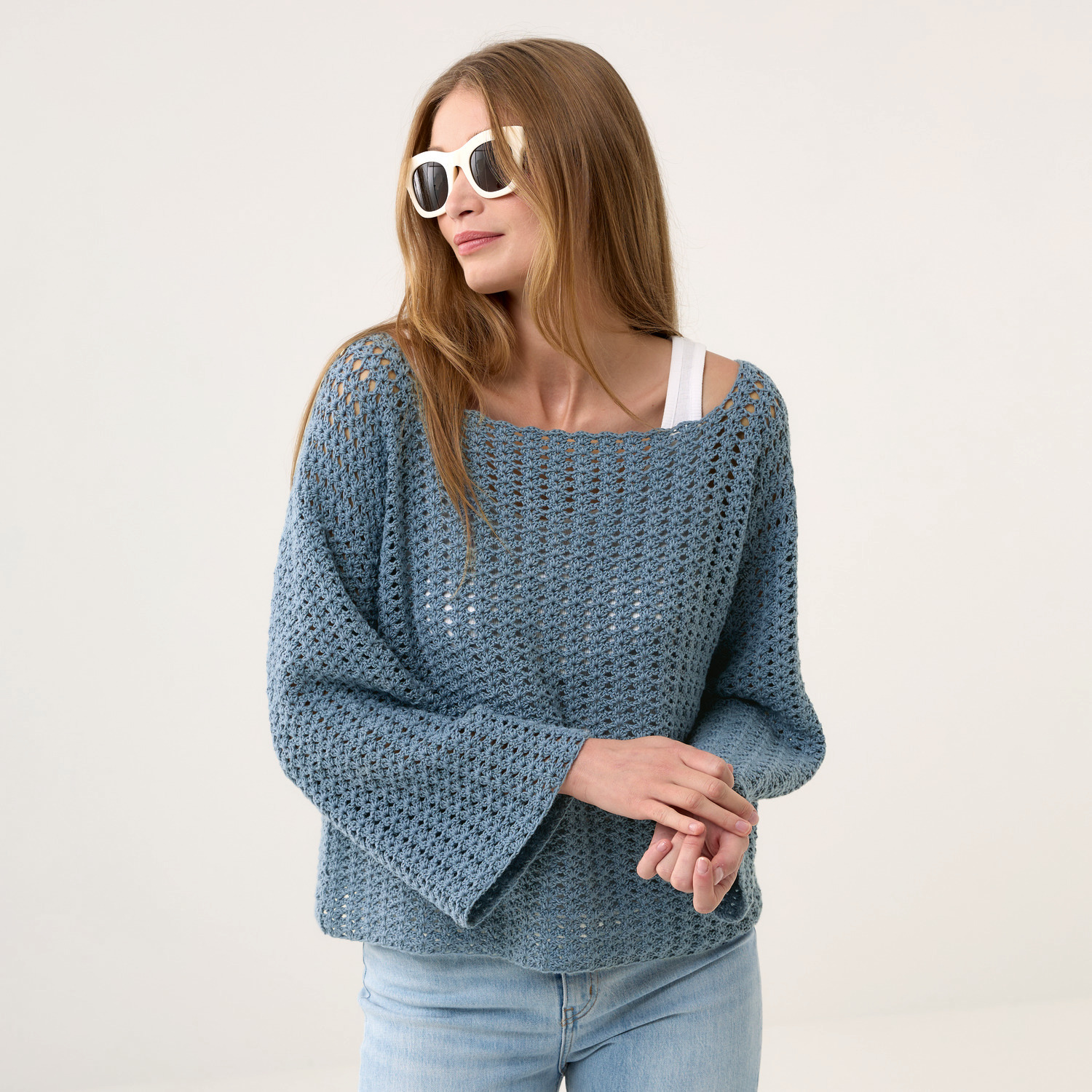 Häkelset Pullover Modell 23 aus Die Neue Masche Nr. 9  von idee. Creativmarkt