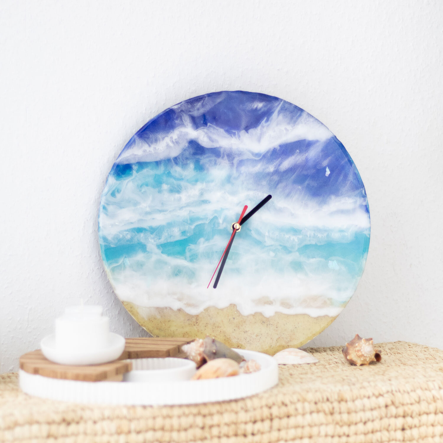Inspiration Resin Wanduhr Ocean @machsschoen von idee. Creativmarkt 