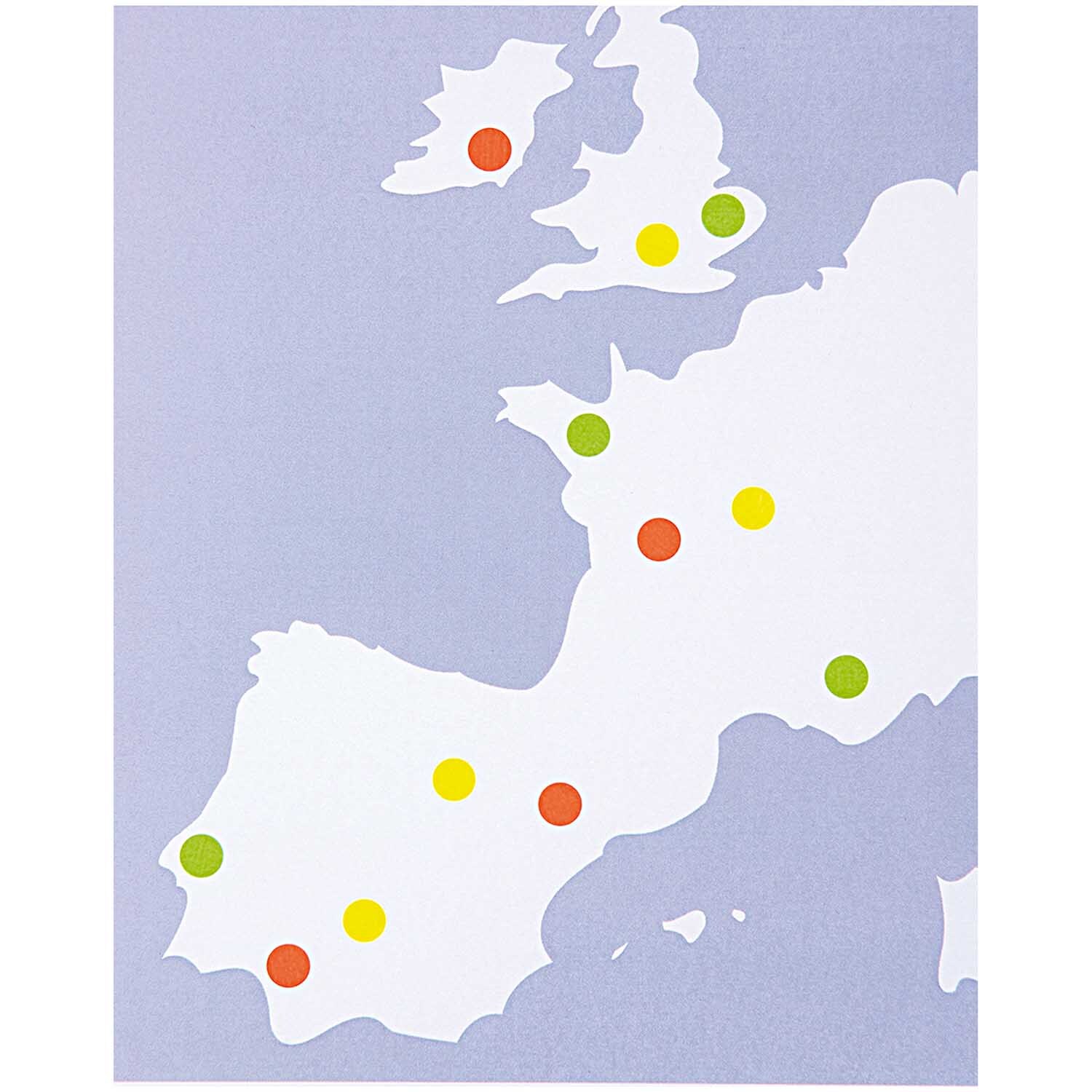 Office Sticker Punkte 8mm 4 Bogen: Karte mit bunten Neonmix-Punkten von Rico Design auf Europa.