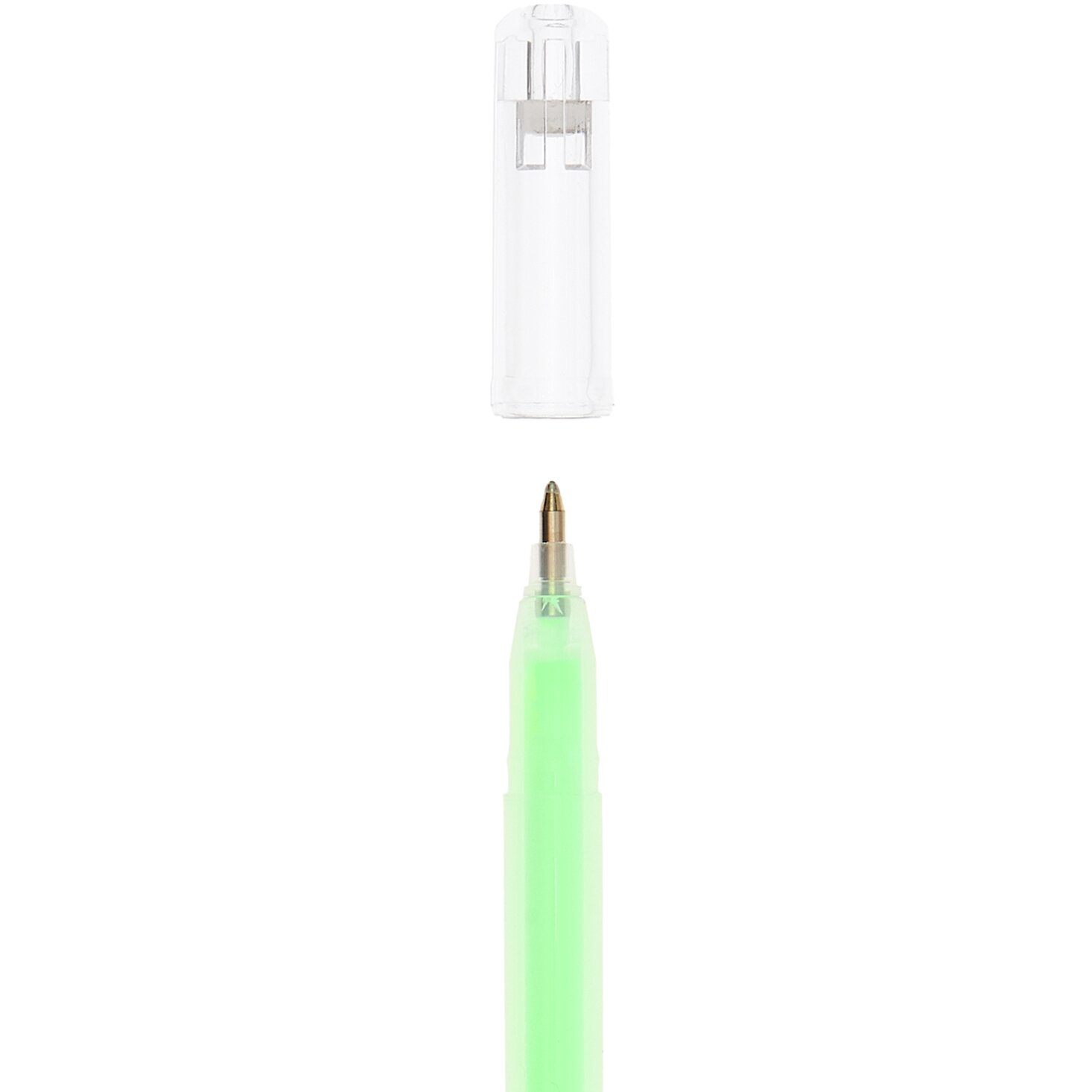 Gelstift Pastell 0,8mm von Rico Design in Grün, mit abnehmbarer Kappe, ideal für feines Schreiben.
