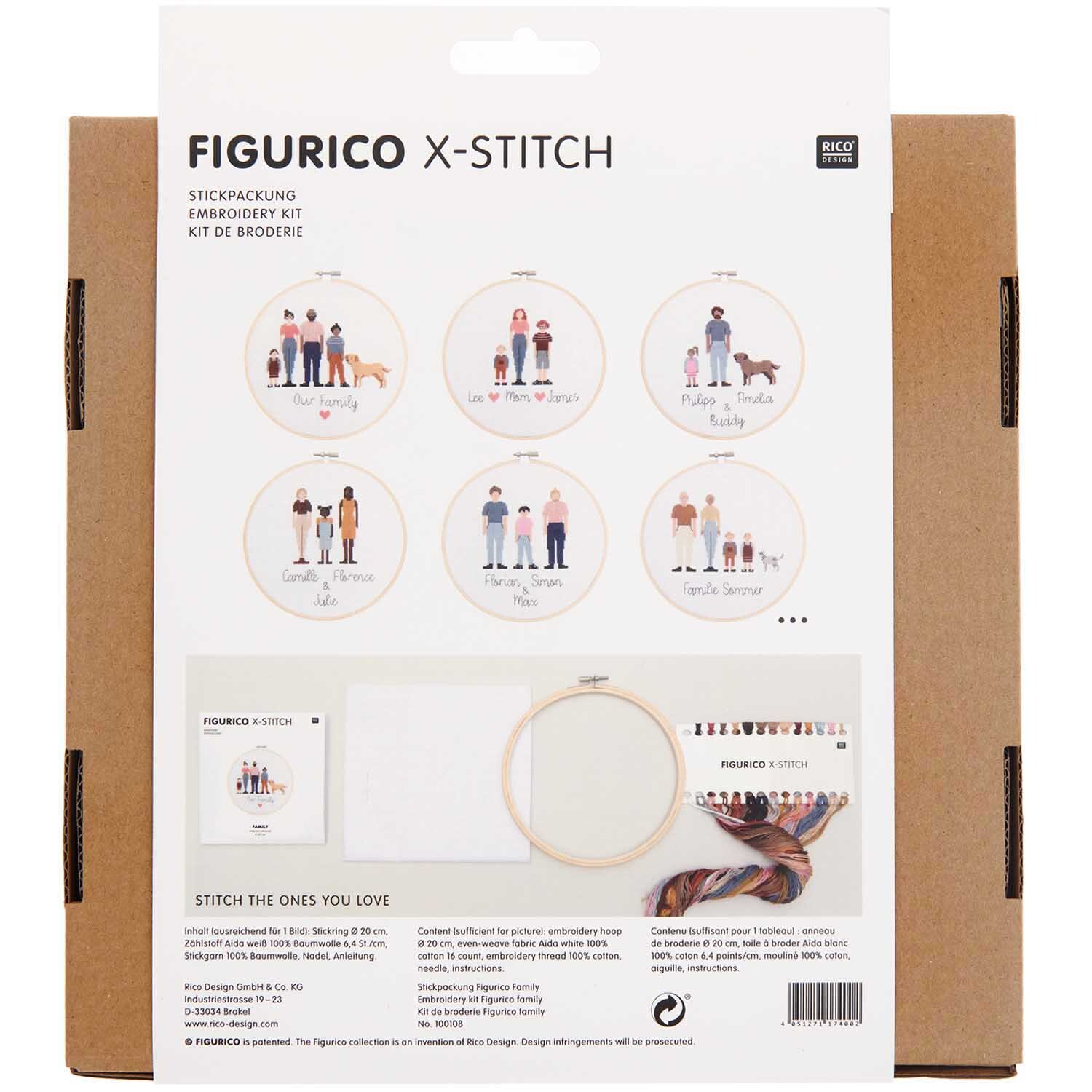 Figurico Stickpackung Family 20cm von Rico Design