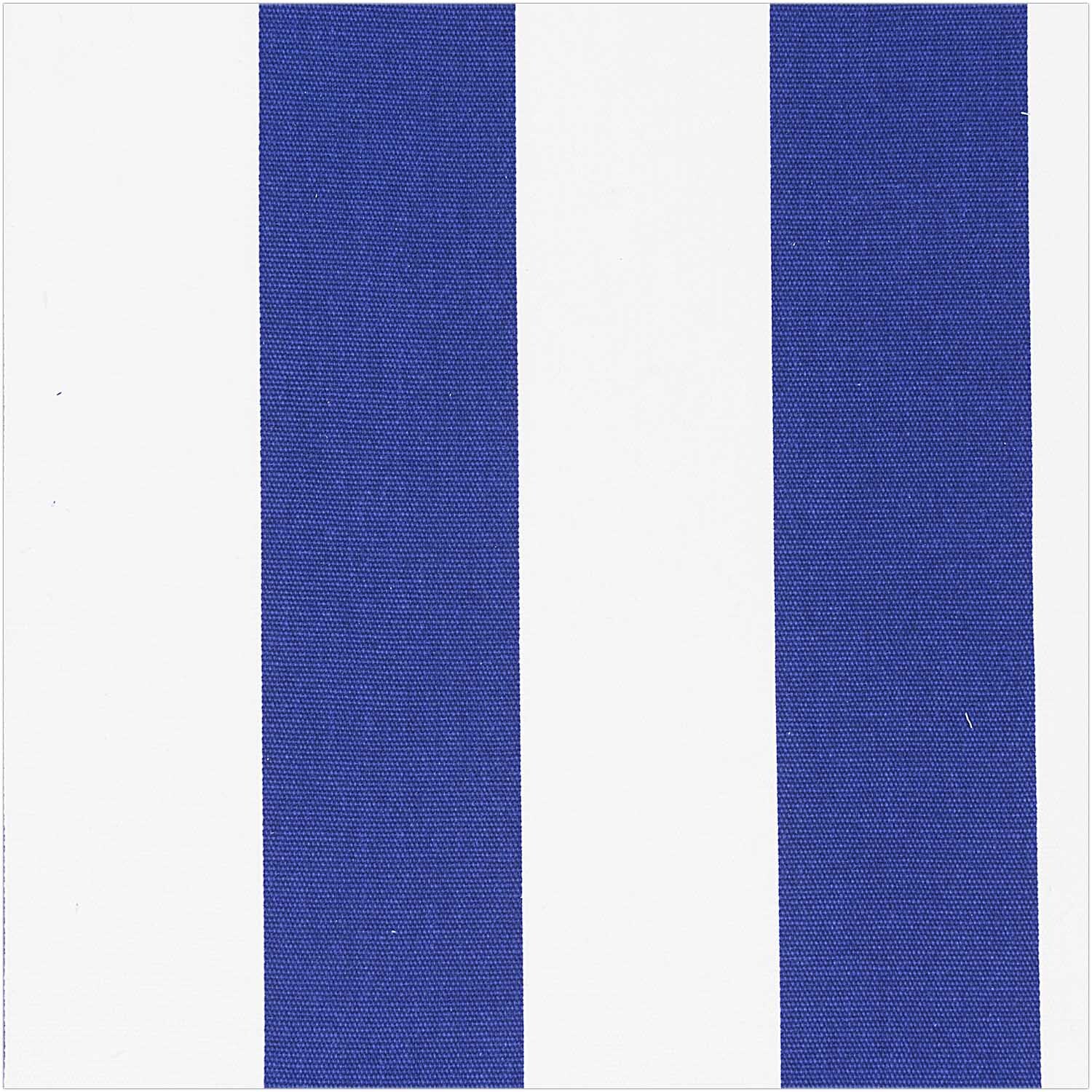 Druckstoff Canvas mit weißen und blauen Streifen von Rico Design, ideal für kreative Projekte.