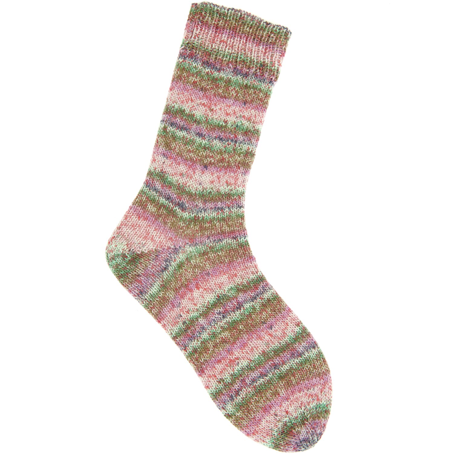 Socks Soft Spin 4-fädig: Bunte gestrickte Socke mit Ethno-Muster, ideal für stilvolle Wärme.