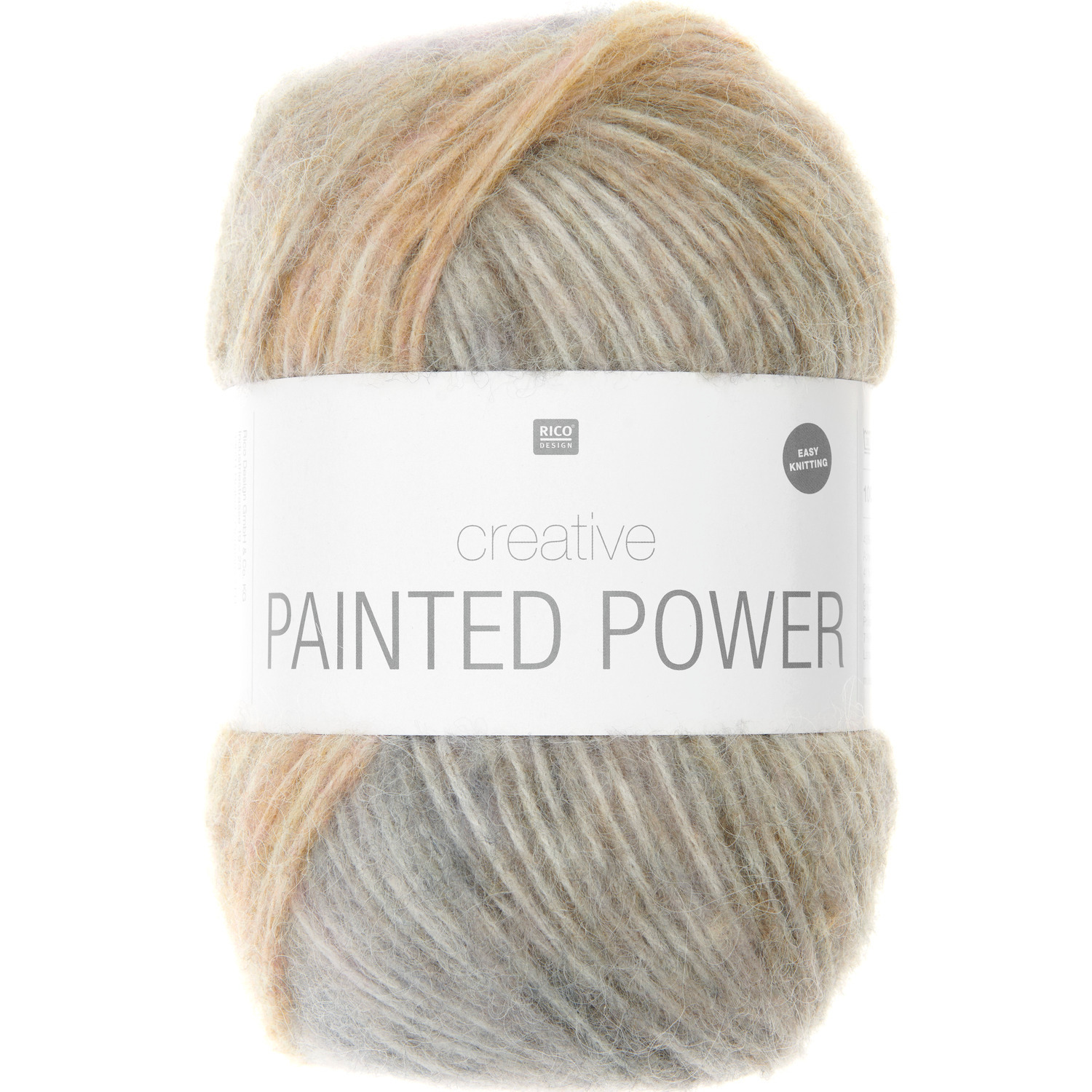 Creative Painted Power: Weiches Garn in sanften Winterpastellfarben von Rico Design, ideal für Stricksets.
