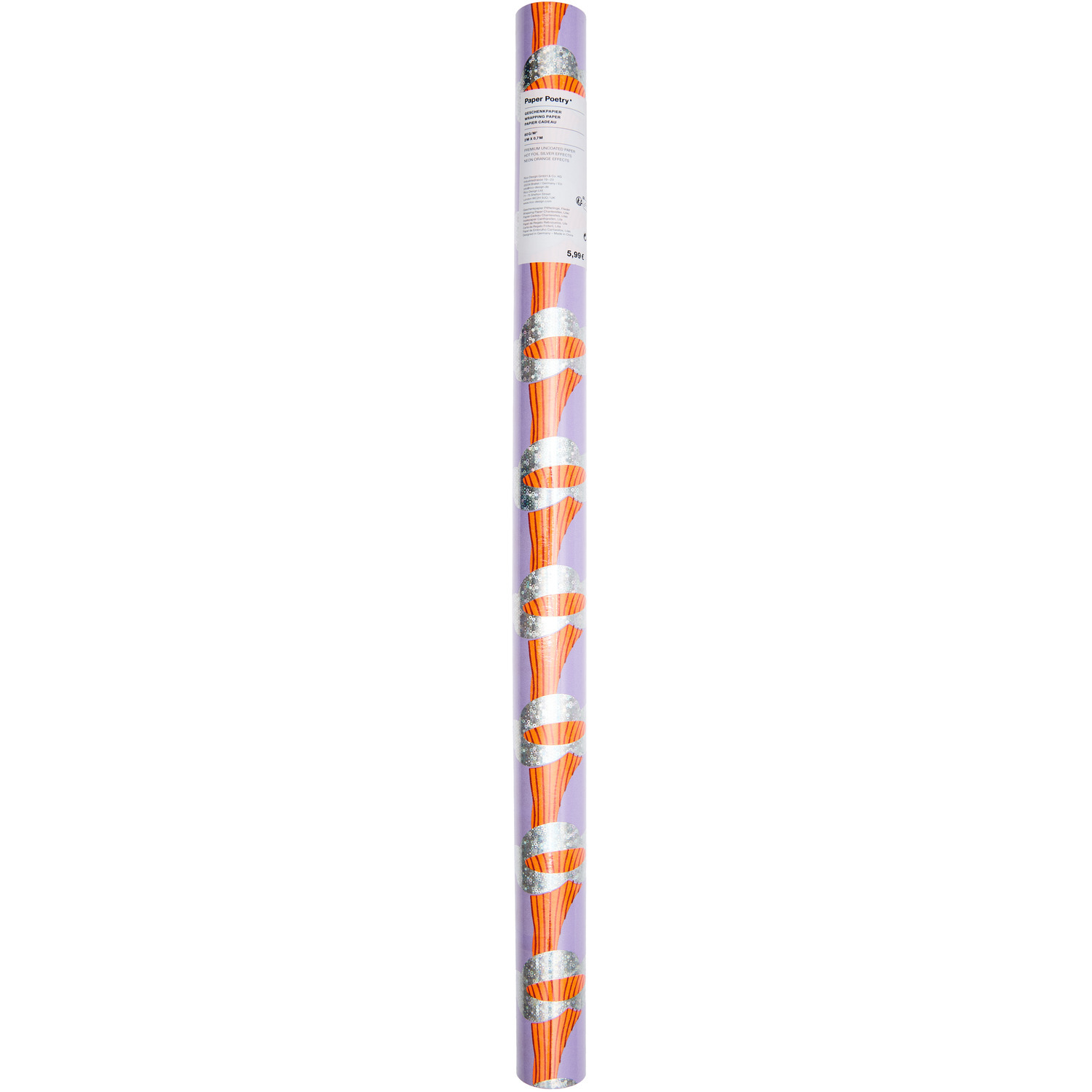 Geschenkpapier Pfifferlinge Flieder 70cm 2m 80g/m² von Rico Design