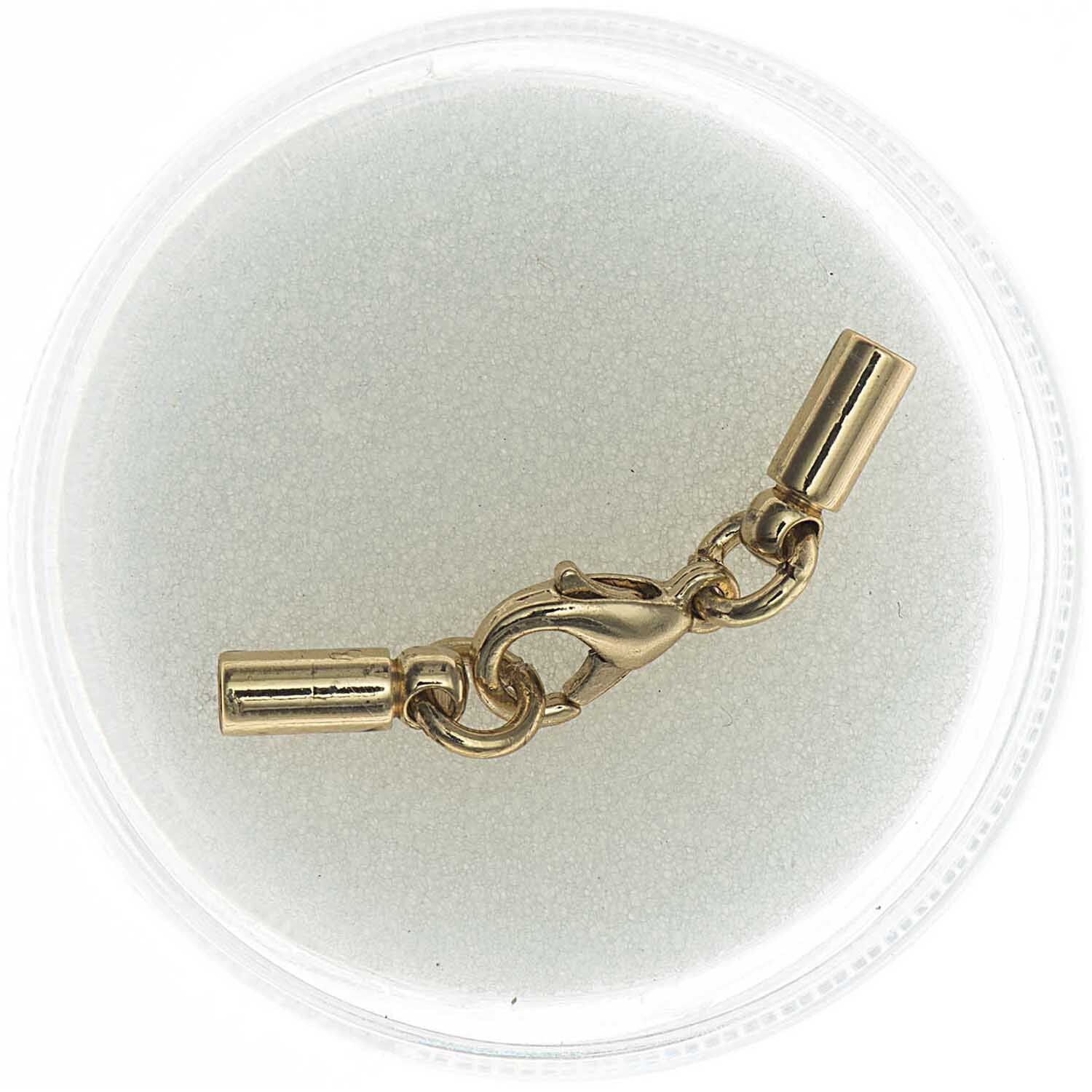 Karabiner mit Endkappen gold 3mm von Rico Design