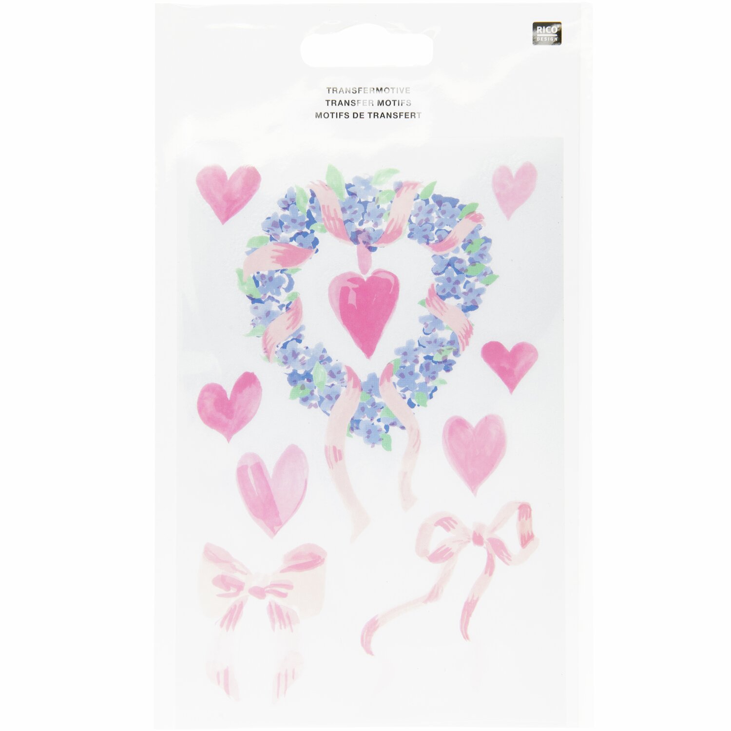 Transfermotiv Painted Love 1 Blatt von Rico Design