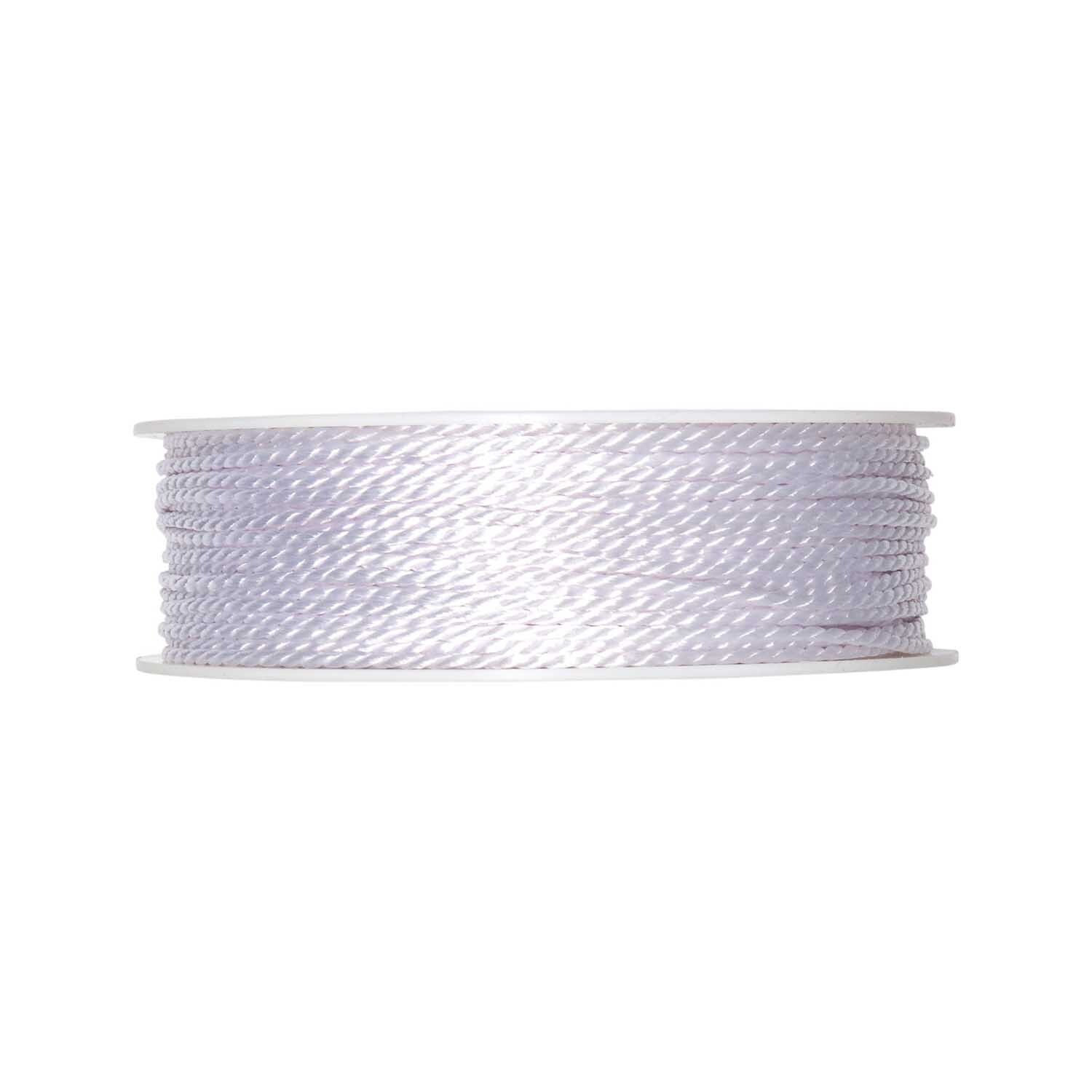 Kordel 2mm 10m auf einer Spule, ideal für Bastelprojekte. Weiße Farbe, Marke Halbach.
