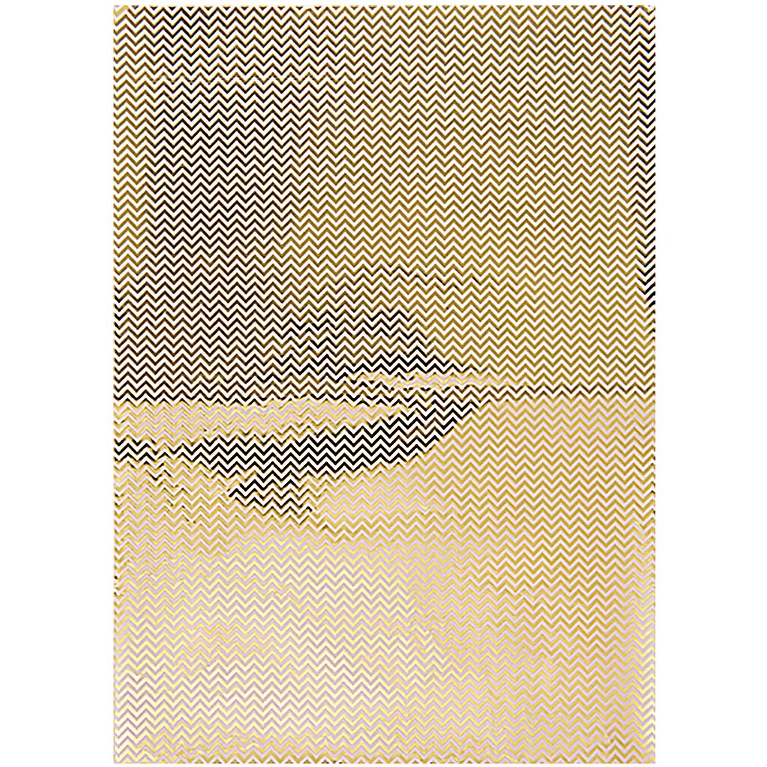 Paper Patch Papier Zickzack gold 30x42cm Hot Foil mit elegantem Zickzack-Muster von Rico Design. Ideal für kreative Bastelprojekte.