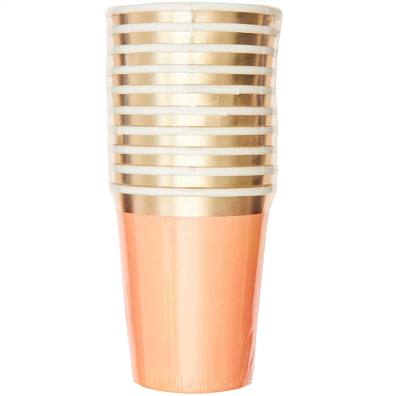 Pappbecher apricot-gold 250ml 10 Stück von Rico Design
