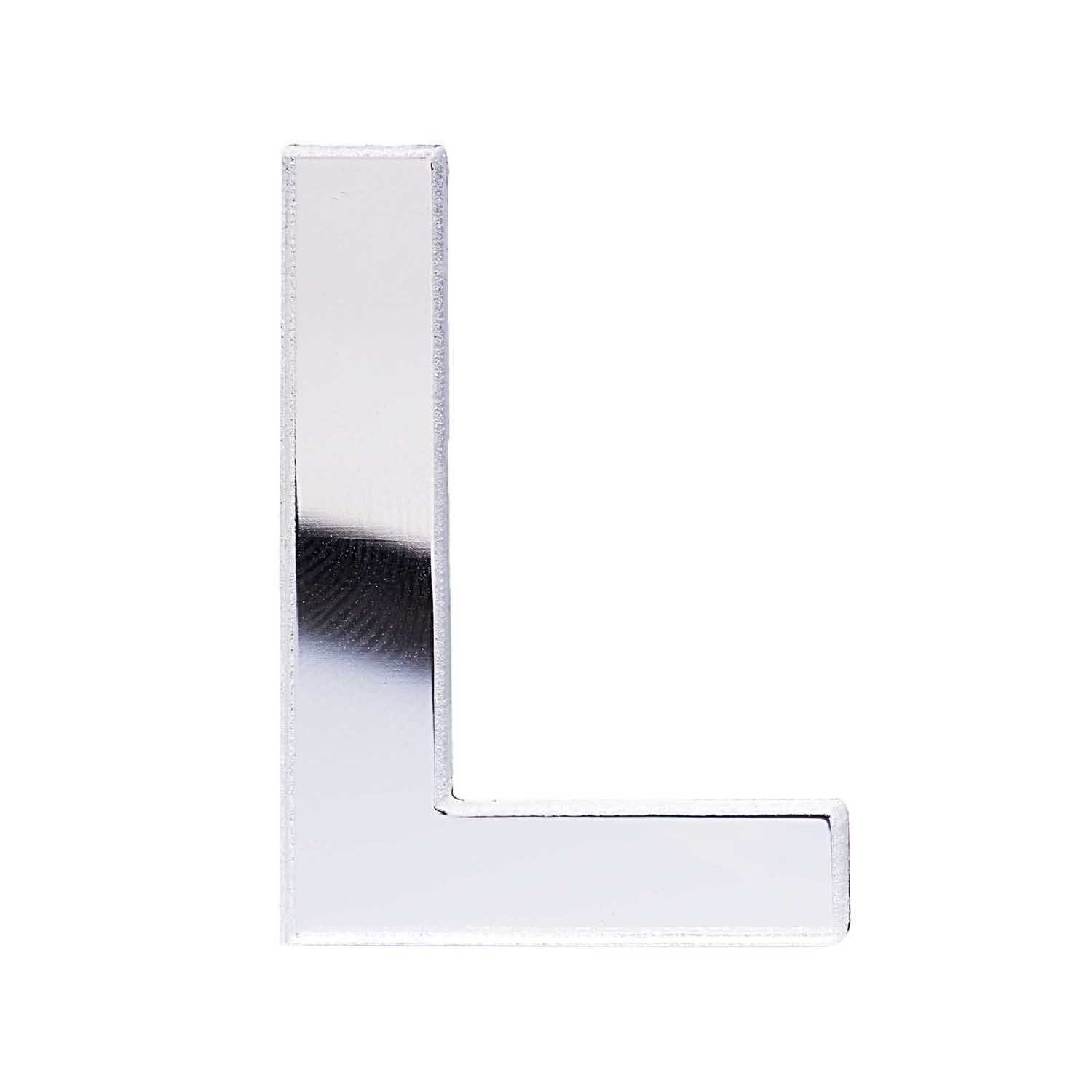 Spiegel Großbuchstabe 32mm von Rico Design in L-Form, glänzend silbern, ideal für kreative Projekte.