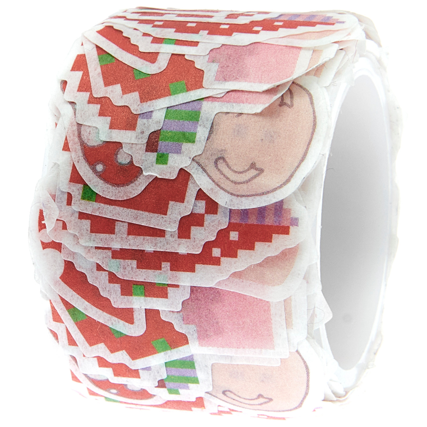 Paper Poetry Washi Sticker Big Reds, 200 Stück, mit fröhlichen Motiven in Rot und Grün, ideal für kreative Projekte und Dekorationen.