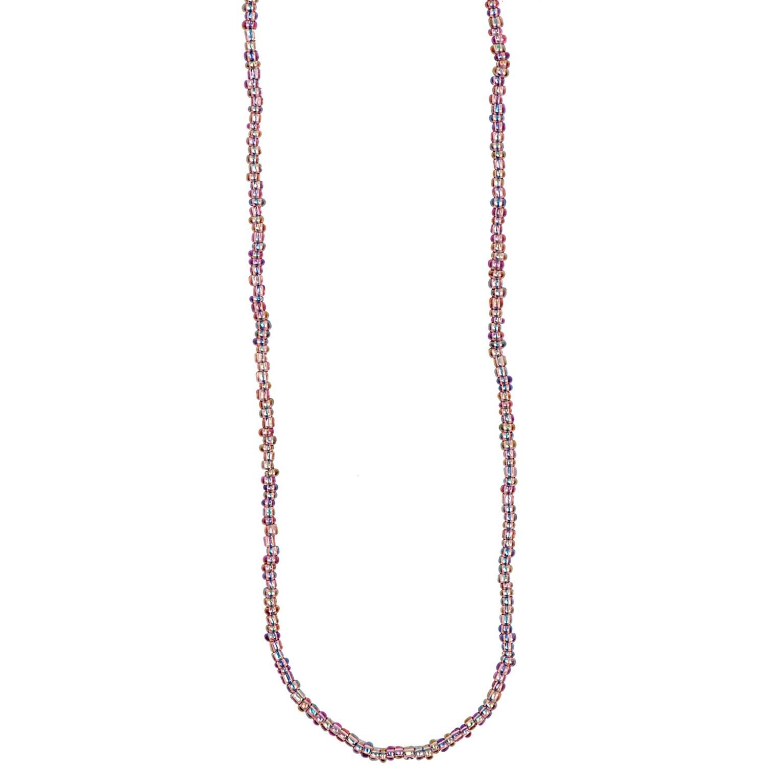 Rocailles Kette mehrfarbig lila 70cm von Rico Design. Elegante, lange Halskette mit bunten Perlen in verschiedenen Lilatönen. Ideal für modische Akzente.