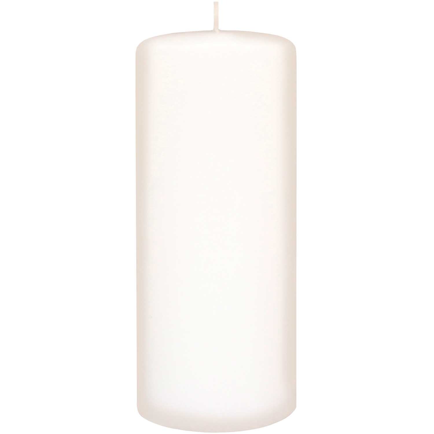 Stumpenkerze weiß 20x8cm von Kopschitz, zylindrische Form, ideal für stimmungsvolle Beleuchtung.