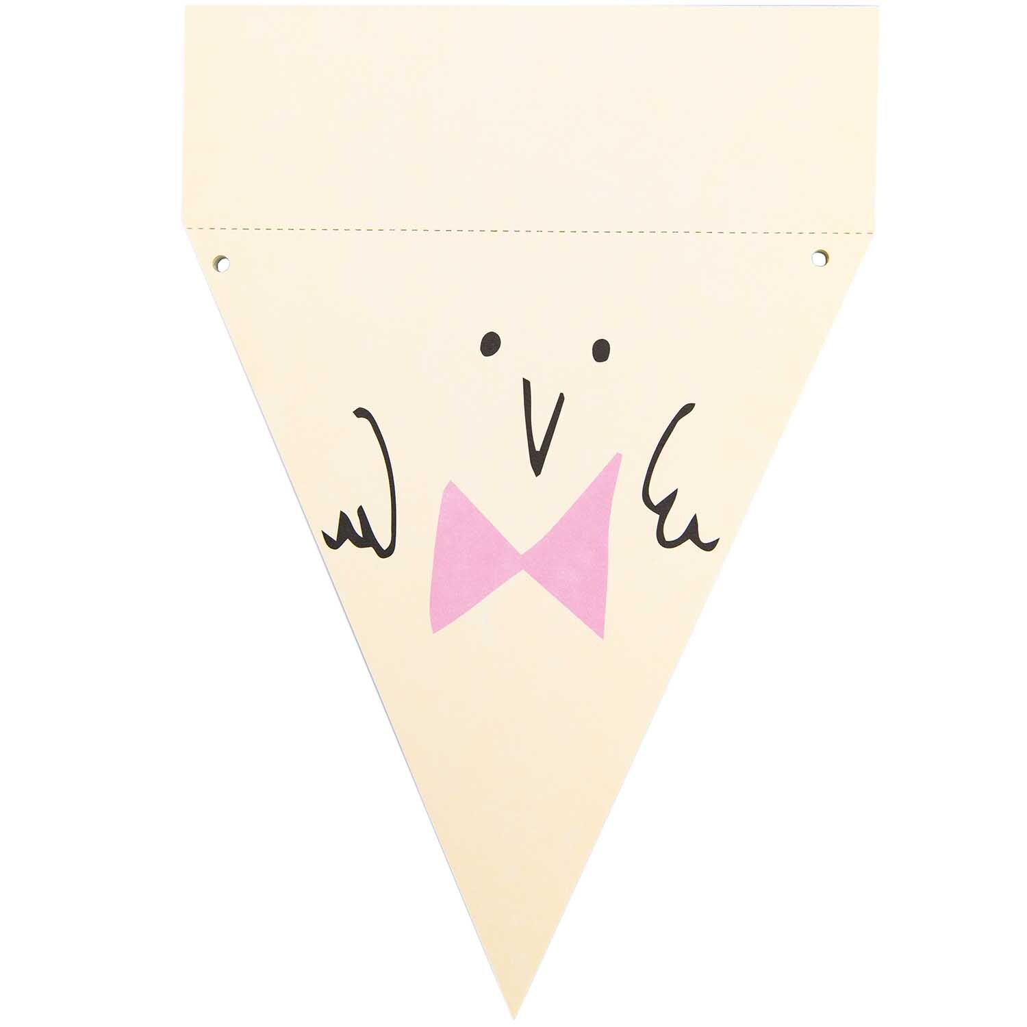 Paper Poetry Wimpel-Block Bunny Hop mit niedlichem Hasenmotiv und rosa Schleife, ideal für kreative Dekorationen.