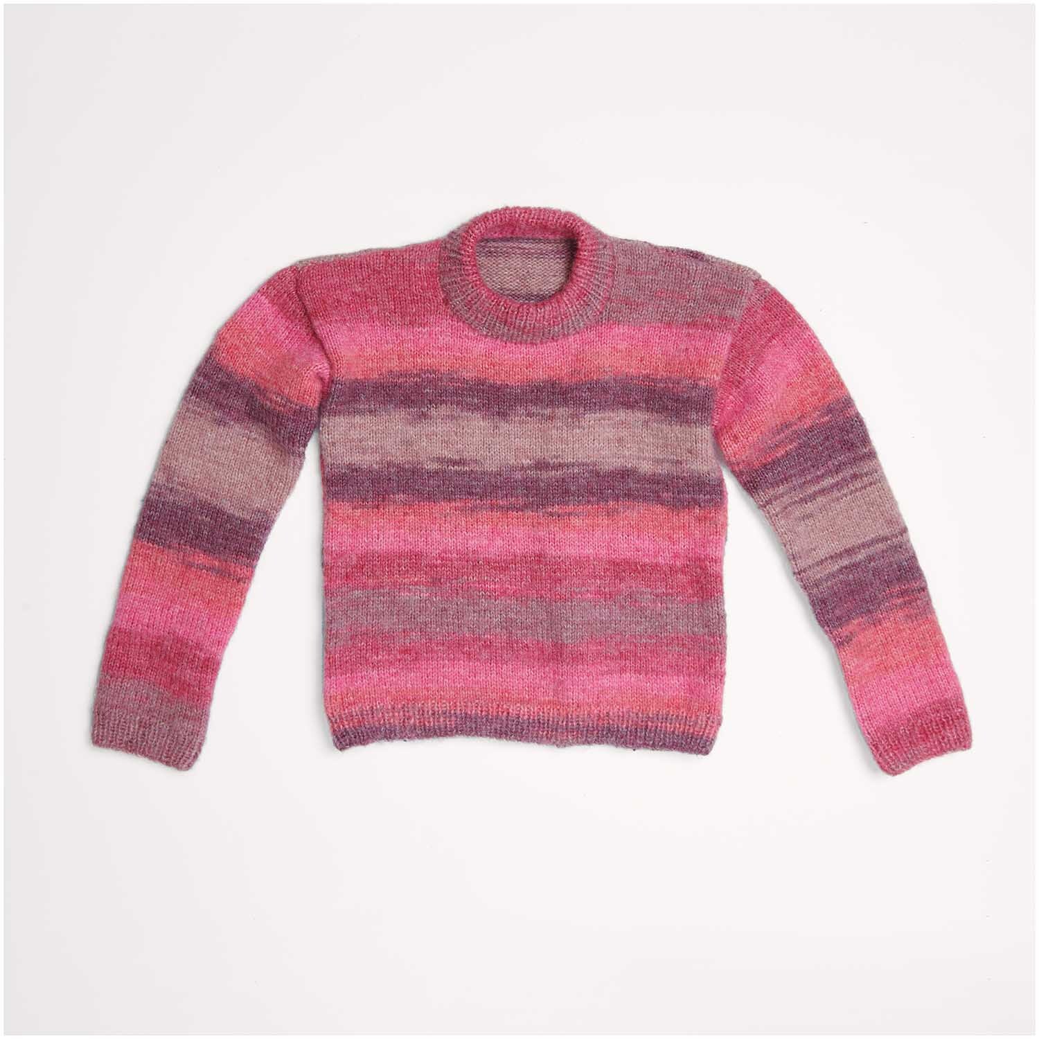 Strickset Pullover Modell 11 aus Kids Nr. 12 zeigt einen gemütlichen, handgestrickten Pullover für Kinder.