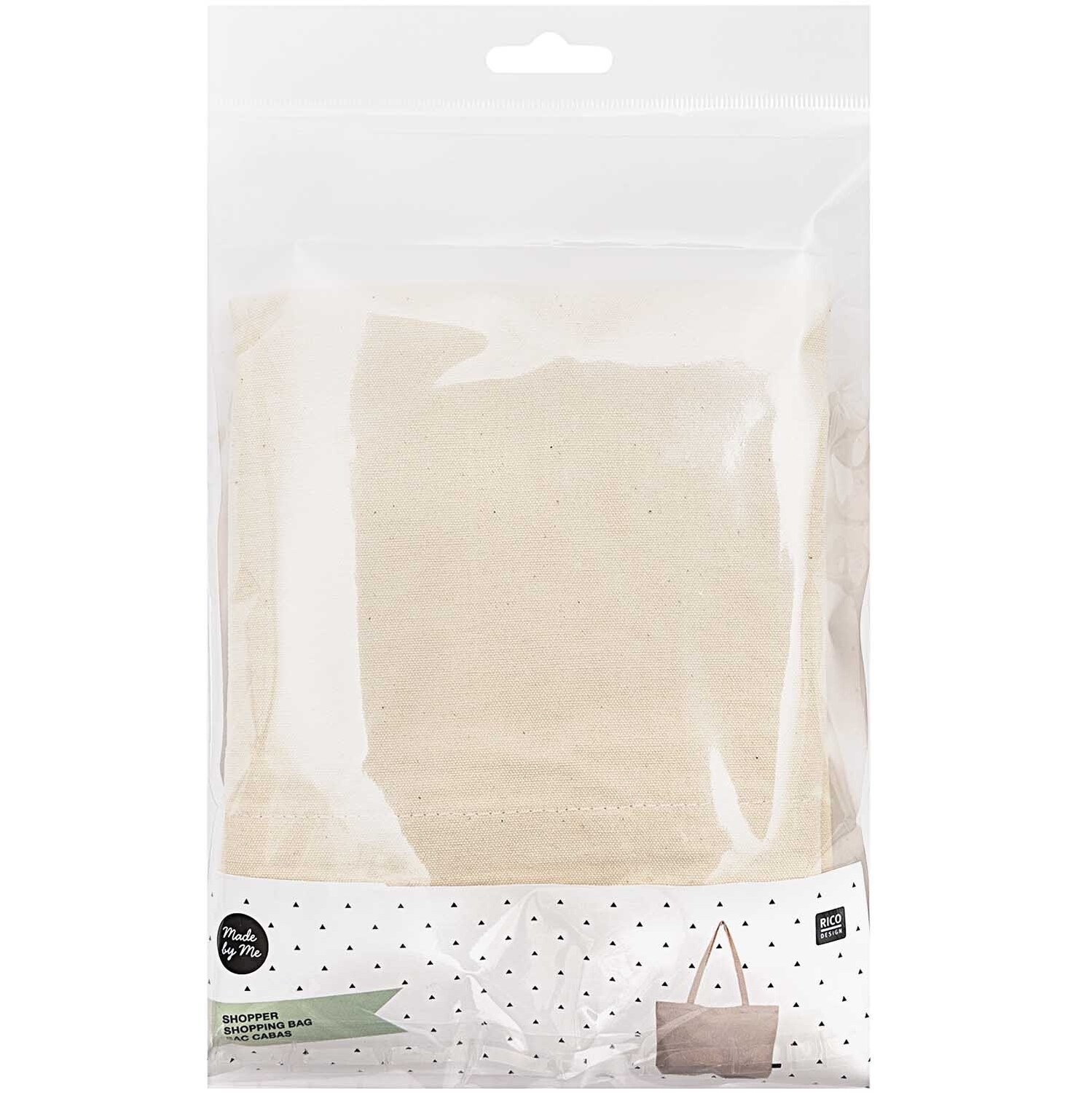 Tasche mit langen Henkeln  44,5x34x33,5cm Farbe Natur von Rico Design