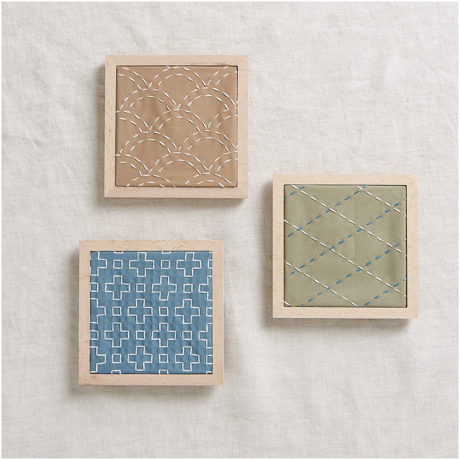 Stoffpaket zum Besticken Herbarium Colours Mix 20x20cm 10 Stoffe von Rico Design