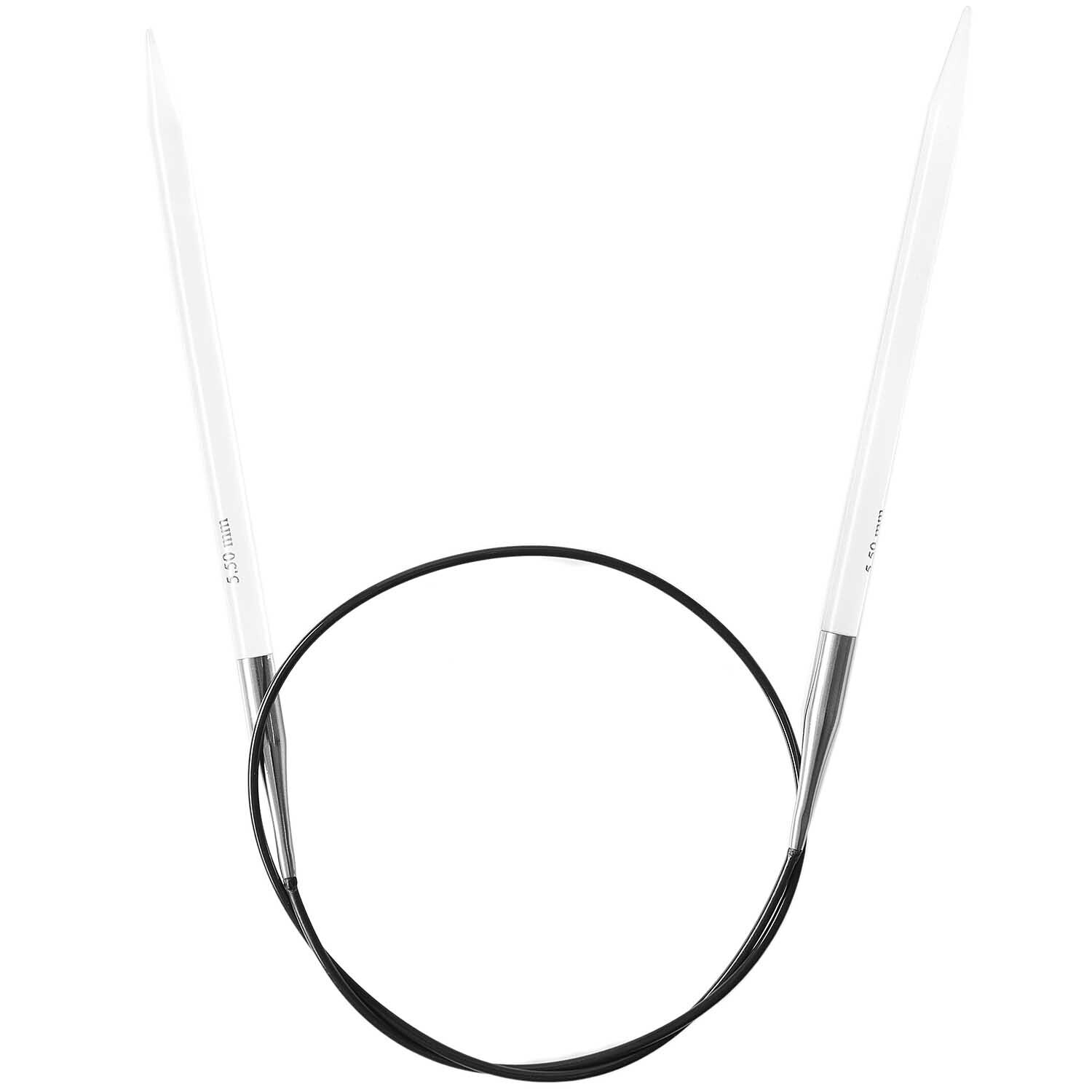 Rundstricknadel 60cm Acryl von Rico Design, ideal für Strickprojekte, mit flexibler Verbindung.