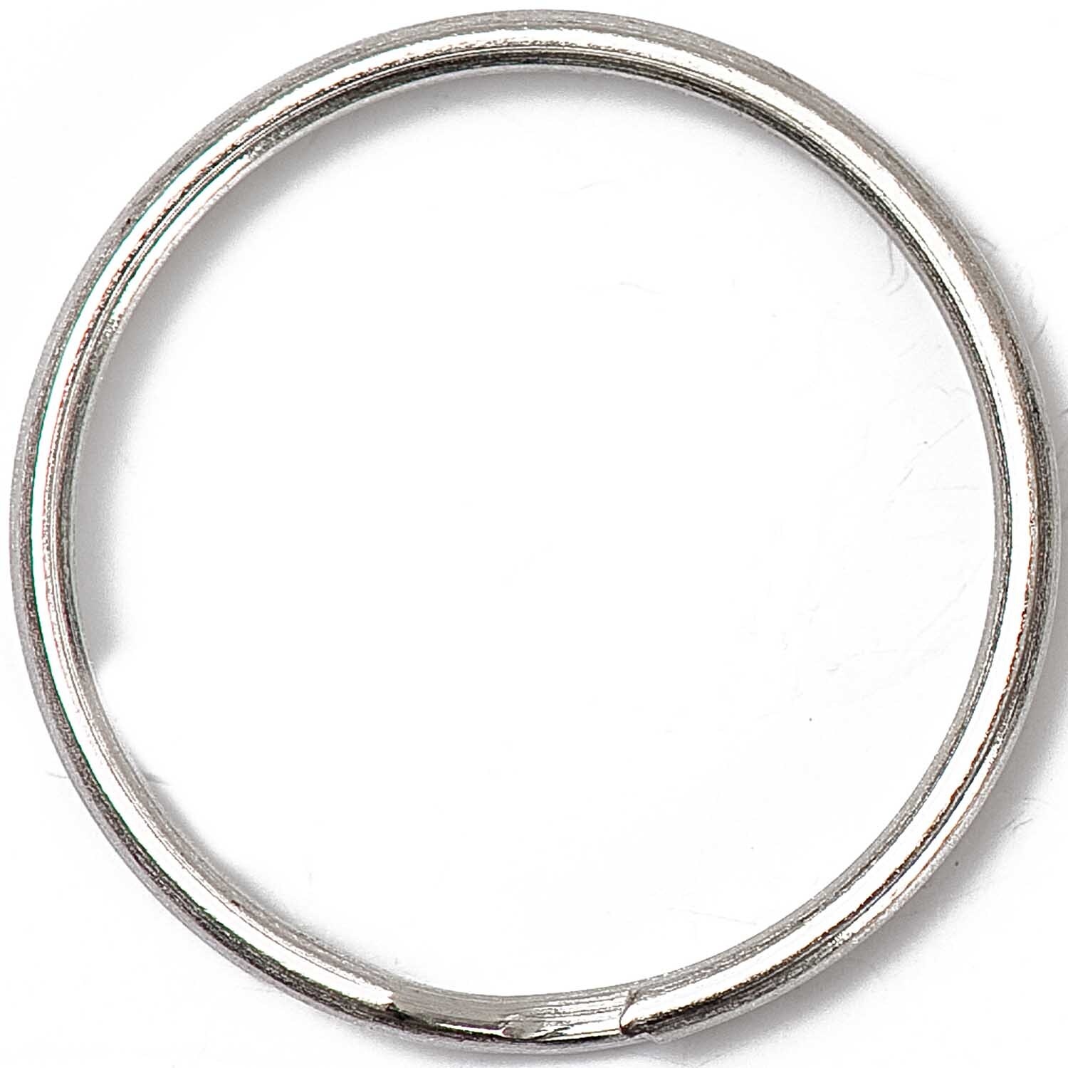 Schlüsselring silber 30mm 2 Stück von Rico Design, zeigt einen einfachen, runden Metallring. Ideal für Schlüssel.