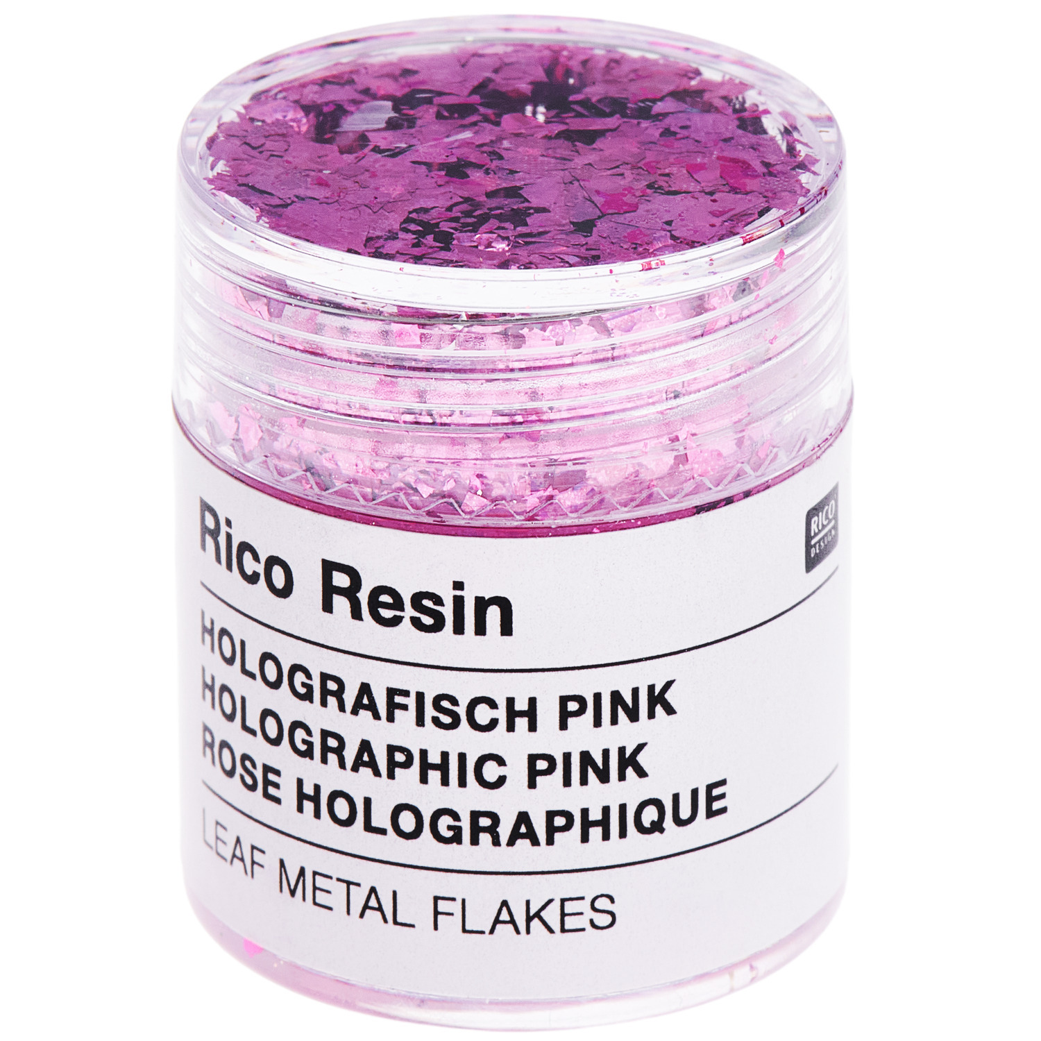 Blattmetall für Resin 5ml Farbe Holografisch Pink von Rico Design