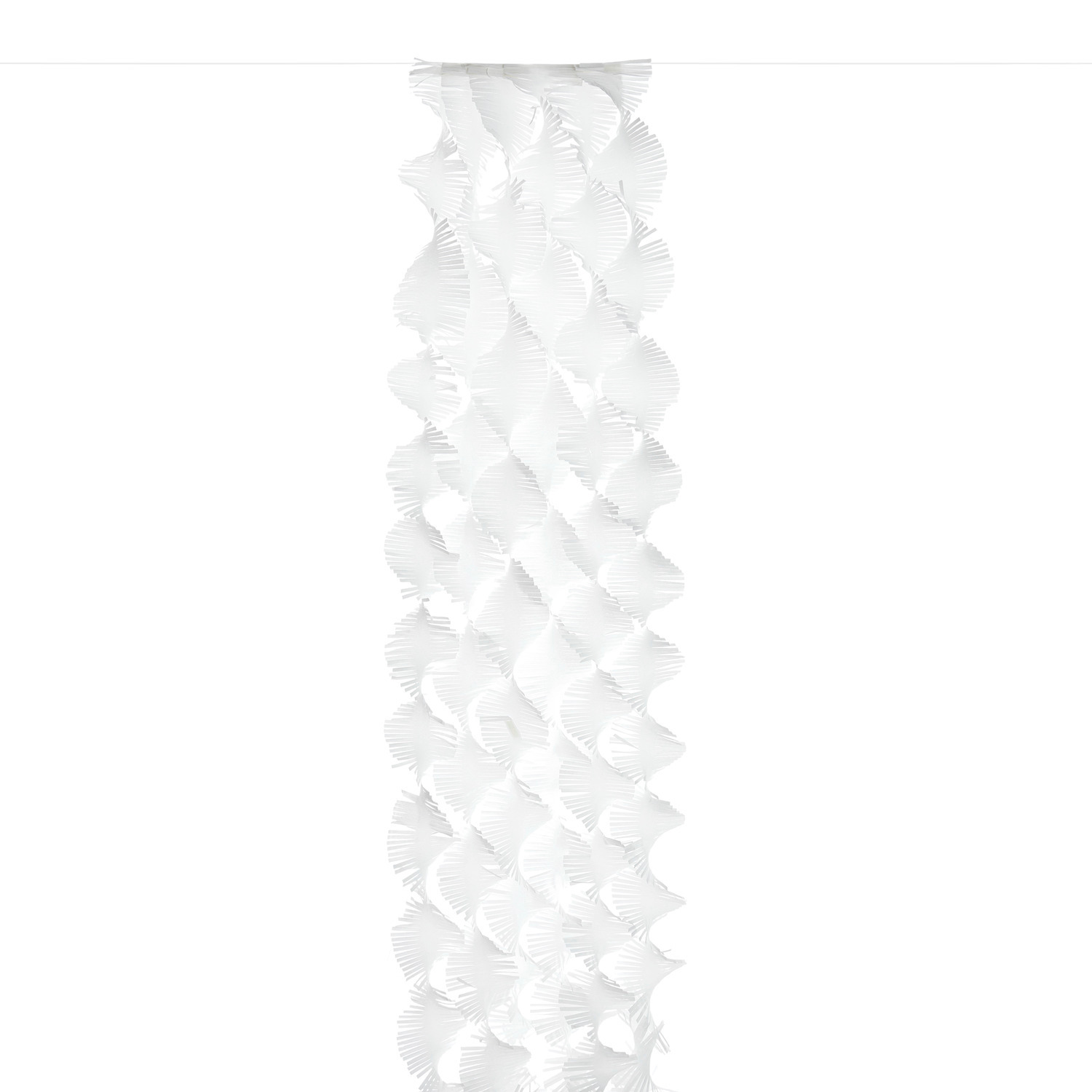 Krepp-Girlande gedreht Weiß von Rico Design, dekorative weiße Girlande, 17,5cm x 3m, 7 Stück.