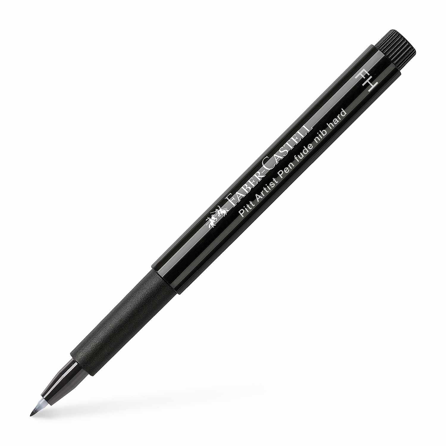 PITT artist pen schwarz fude hard von Faber Castell, ideal für präzises Zeichnen und Skizzieren.