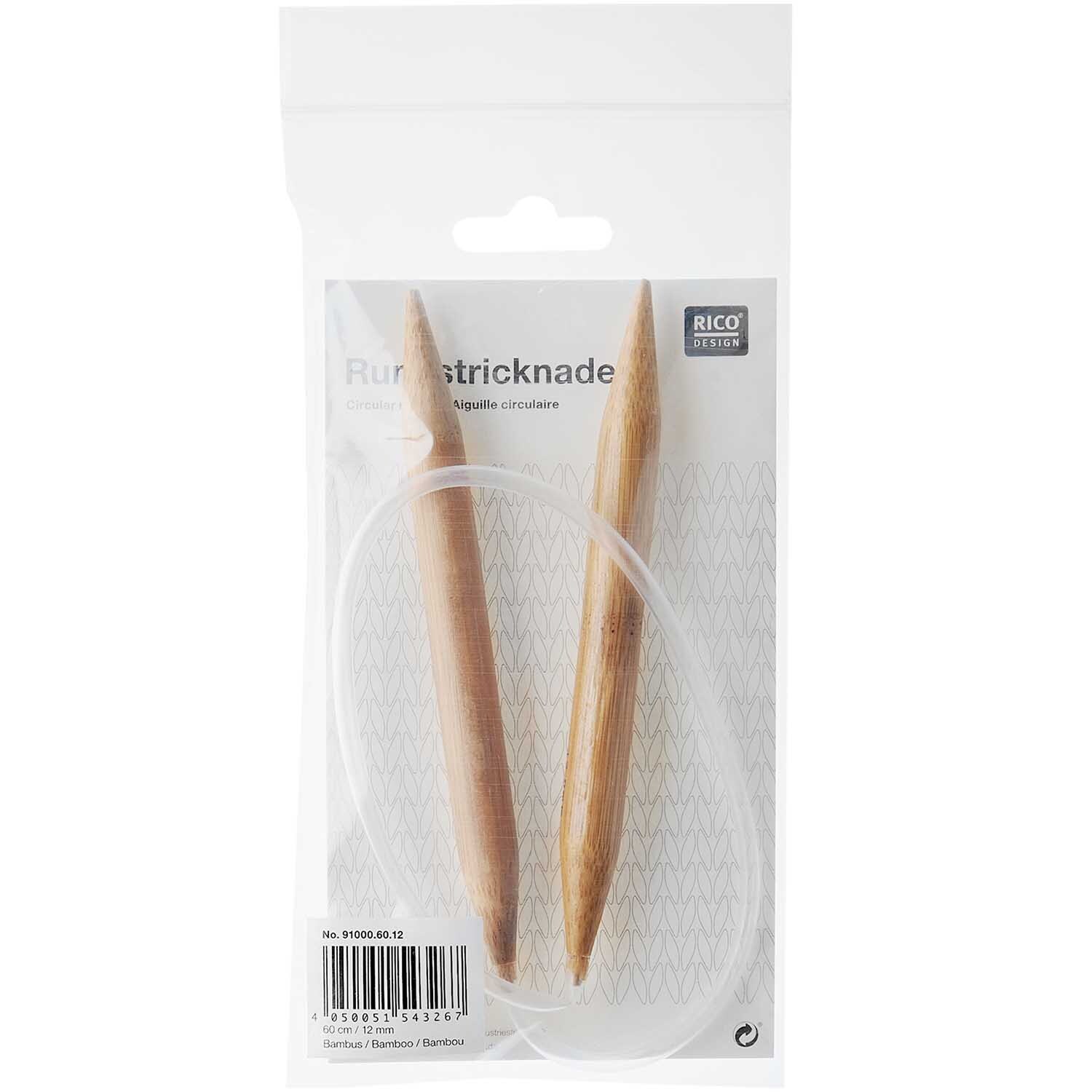 Rundstricknadel 60cm Bambus von Rico Design